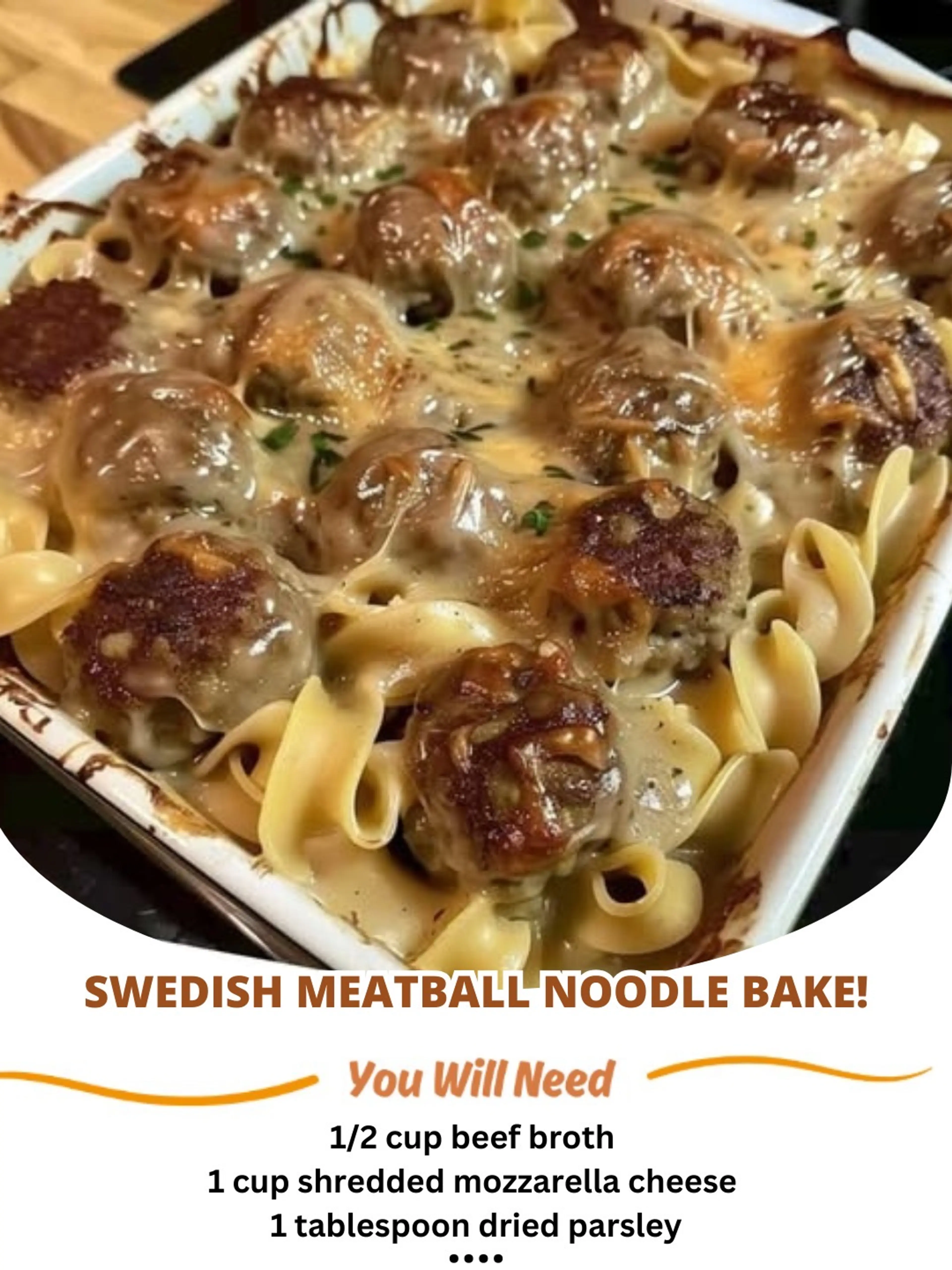 Swedish Meatball Noodle Bake