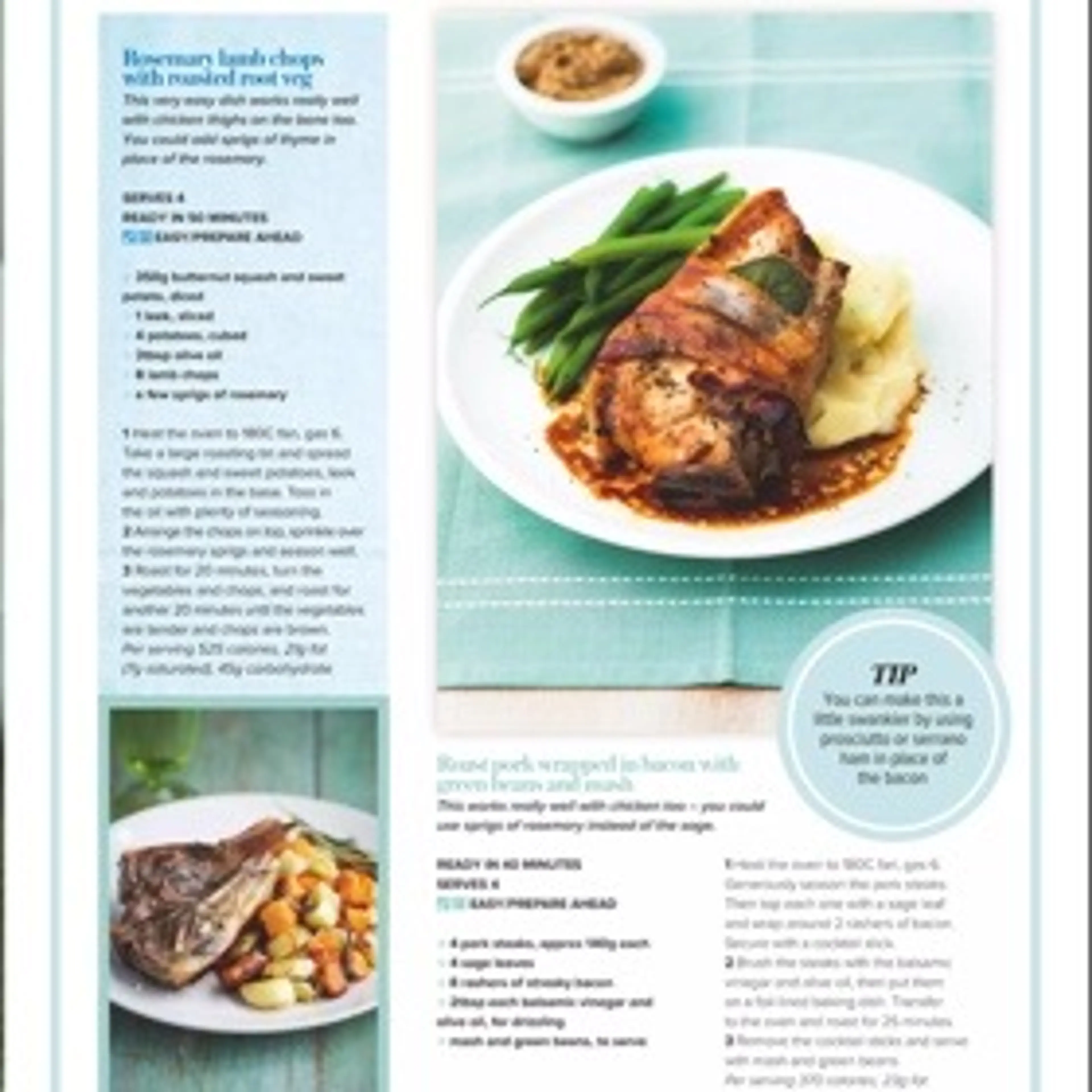 Rosemary Lamb Chops With Roasted Root Veg