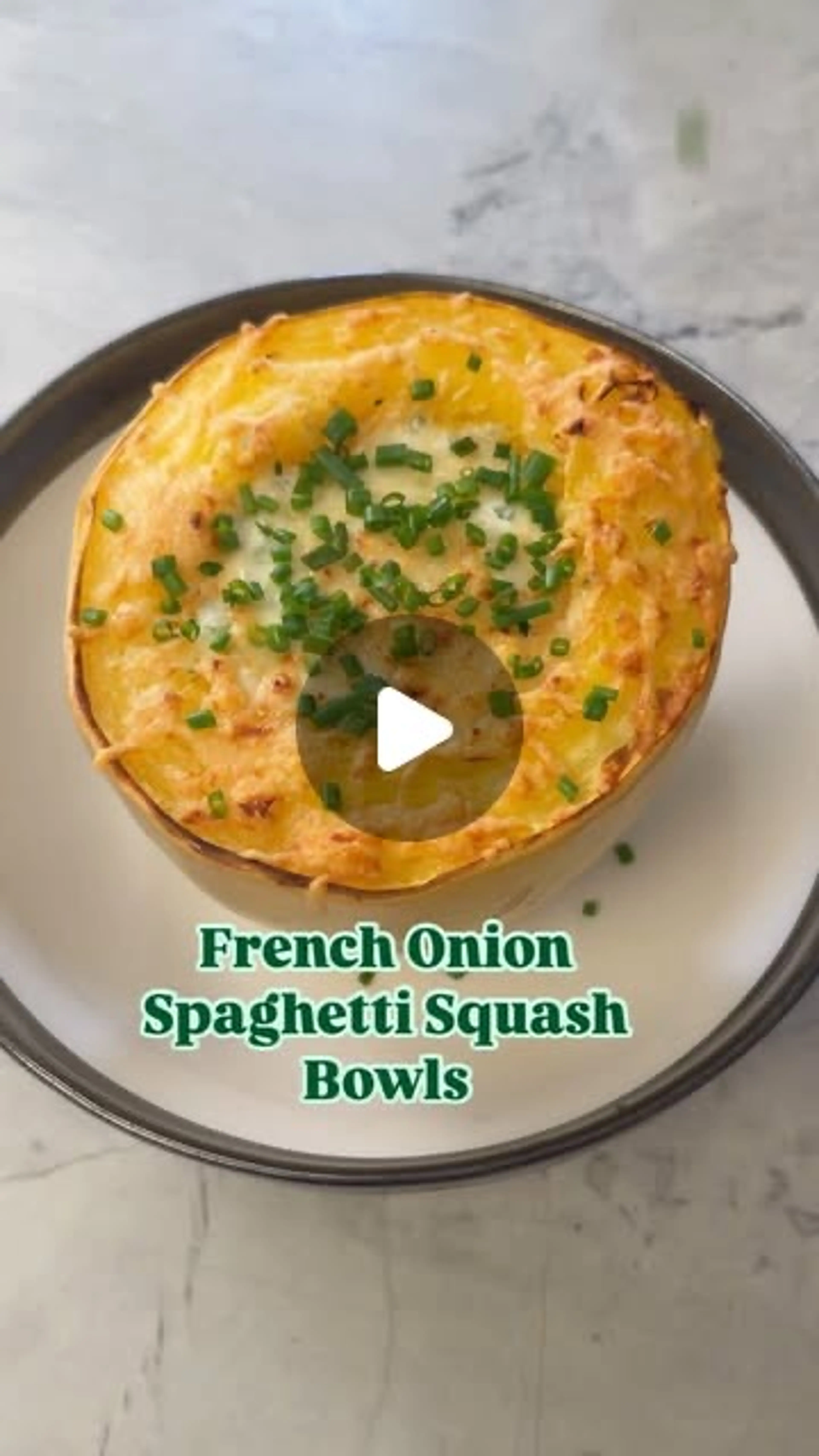 High Protein French Onion Dip Spaghetti Squash Bowls