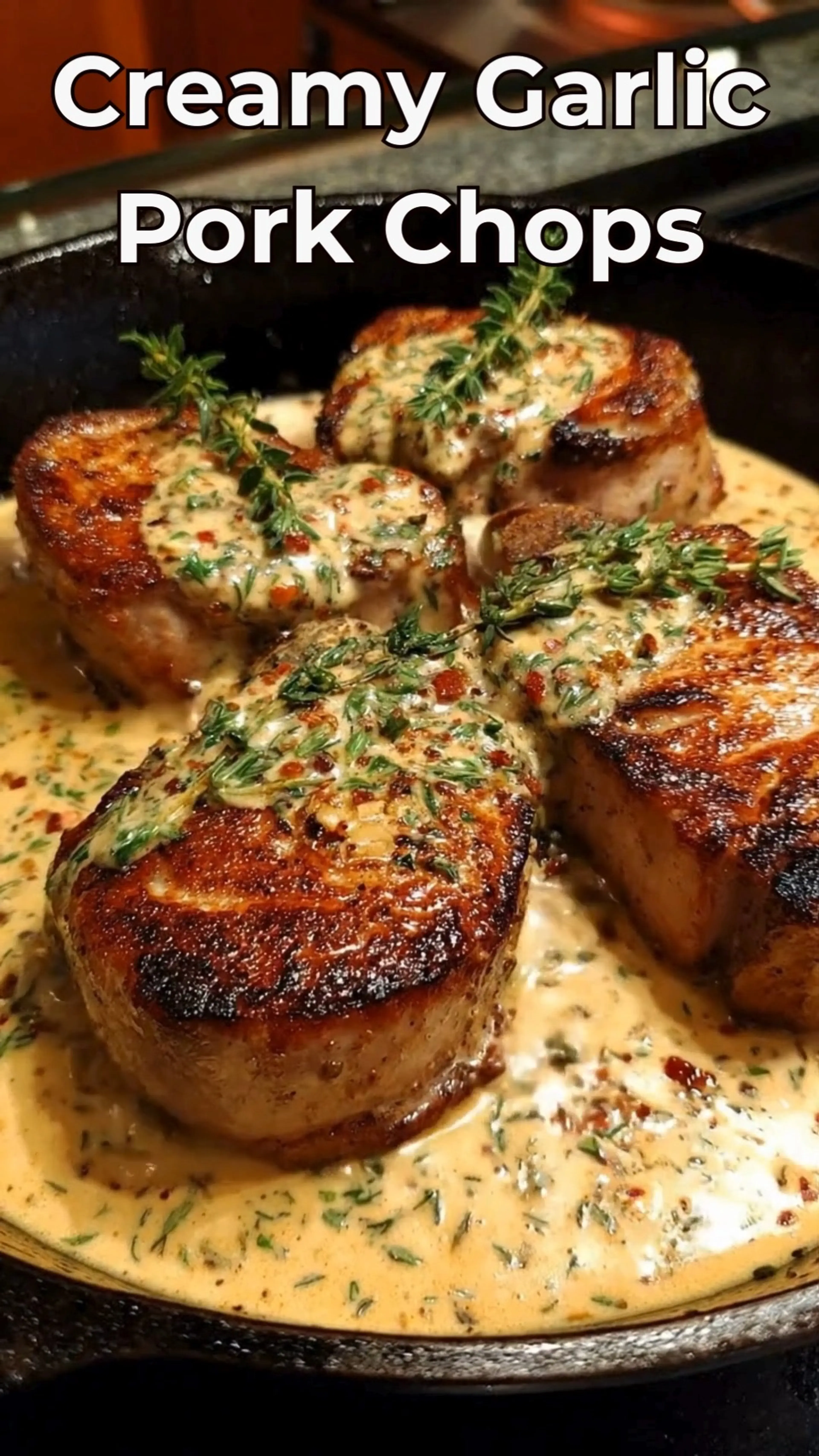 Creamy Garlic Herb Pork Chops