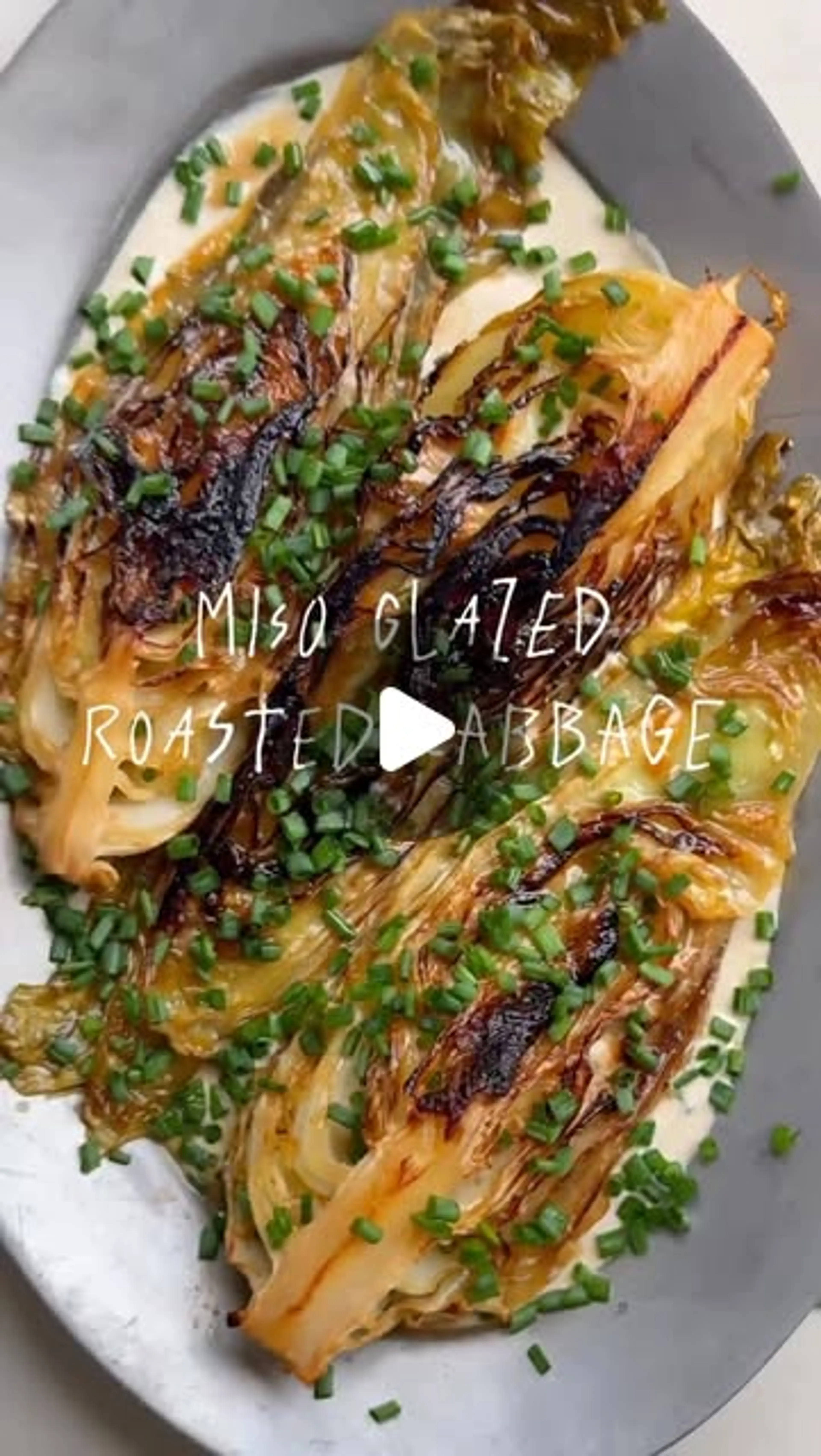 Miso Glazed Roasted Cabbage - the Perfect Side Dish or Veget