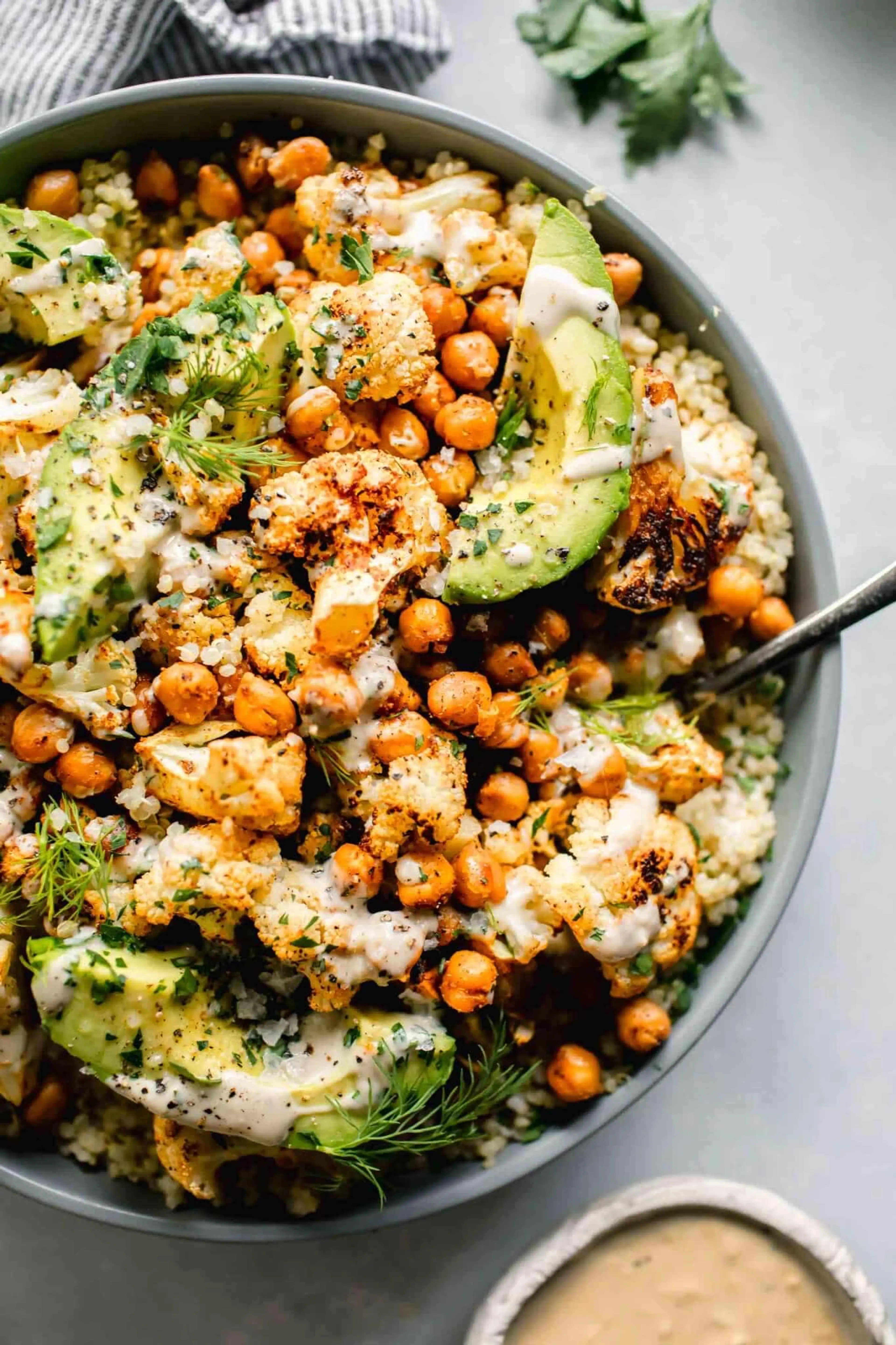 Cauliflower Chickpea Salad
