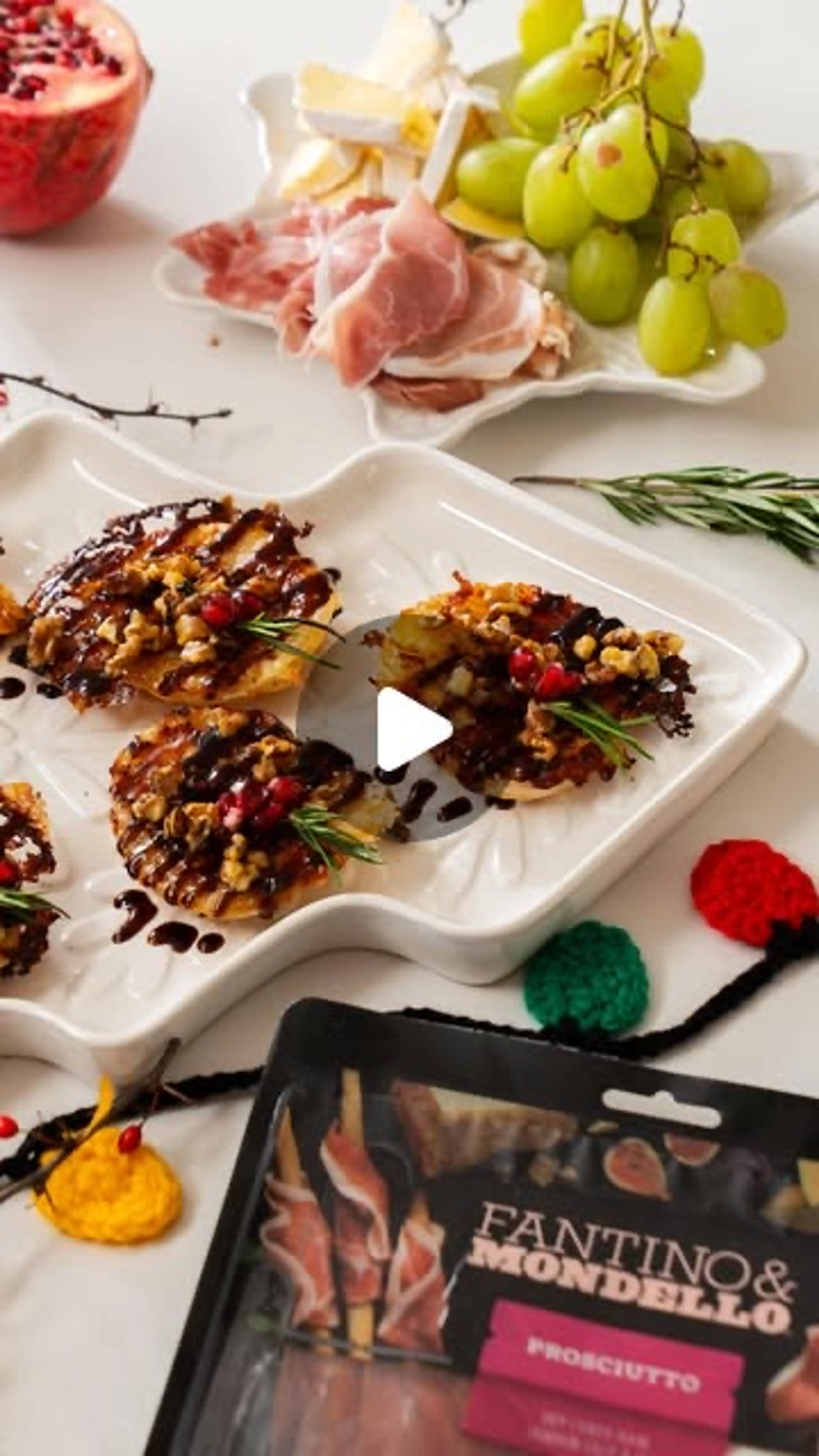 Strawberry, Brie, Proscuitto Upside Down Tarts