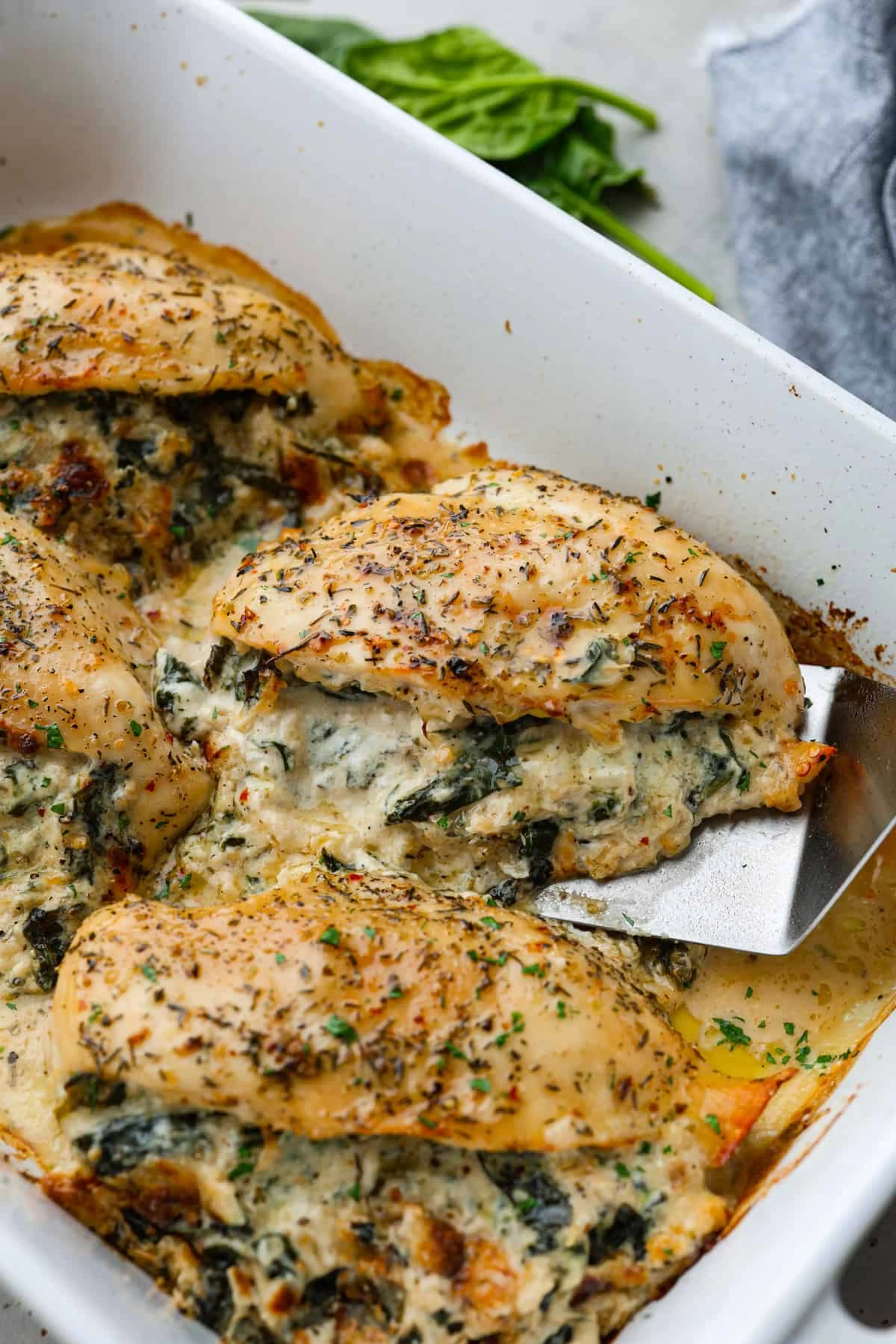 Creamy Spinach Stuffed Chicken Breast