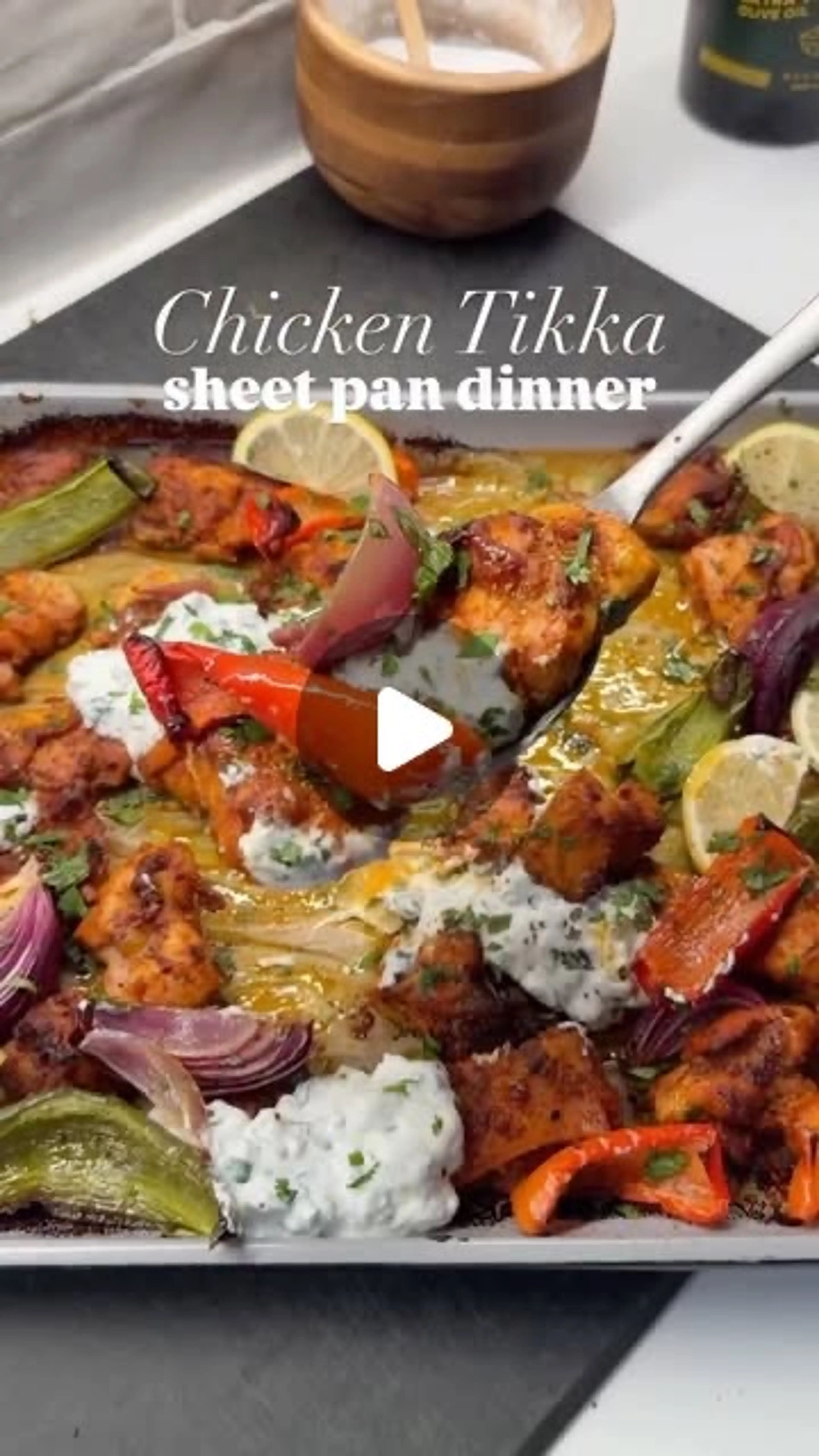 Easy Chicken Tikka Sheet Pan Dinner