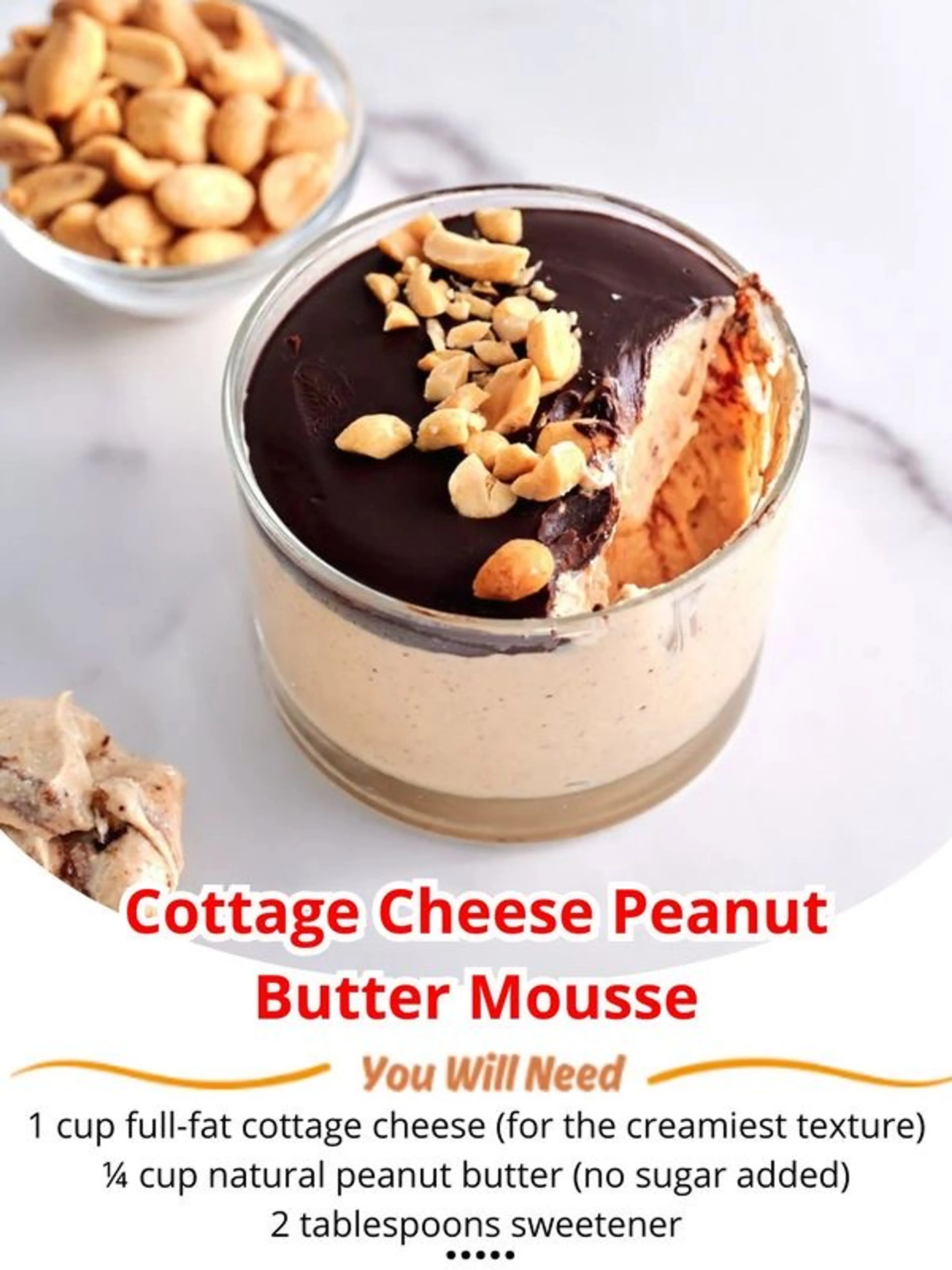 Cottage Cheese Peanut Butter Mousse