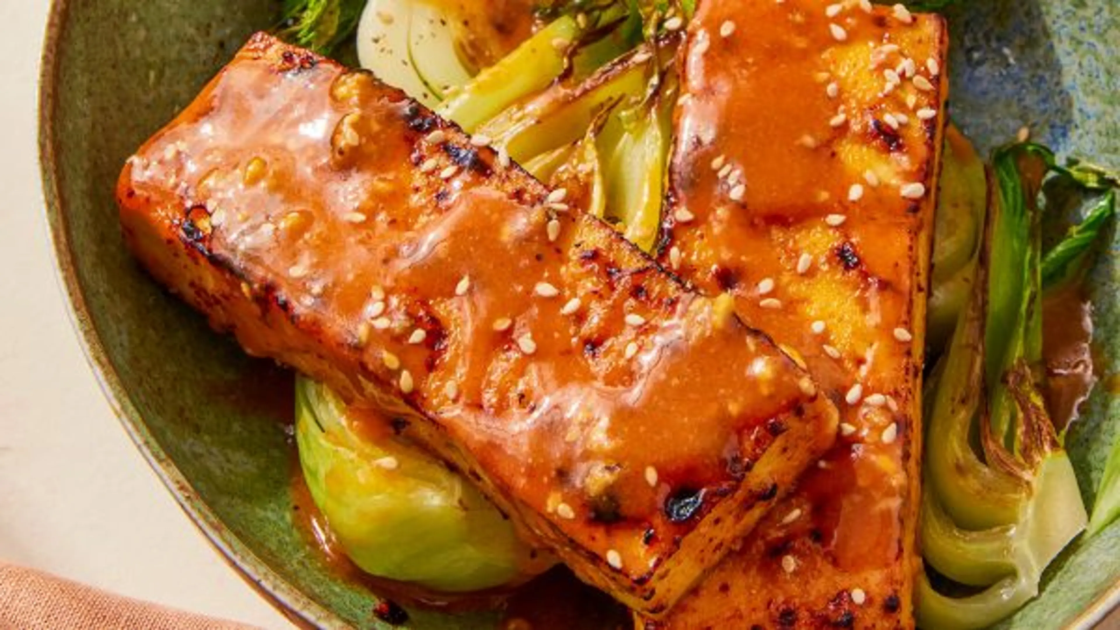Maple and Miso-Glazed Broiled Tofu