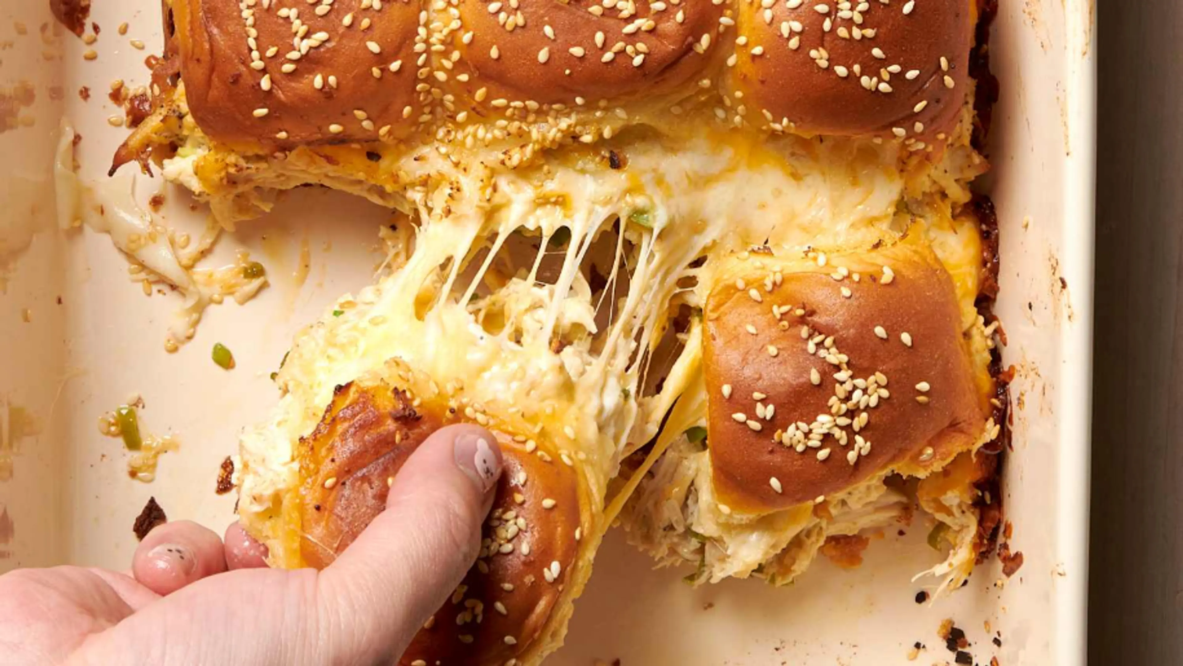 Extra-Cheesy Chicken Sliders