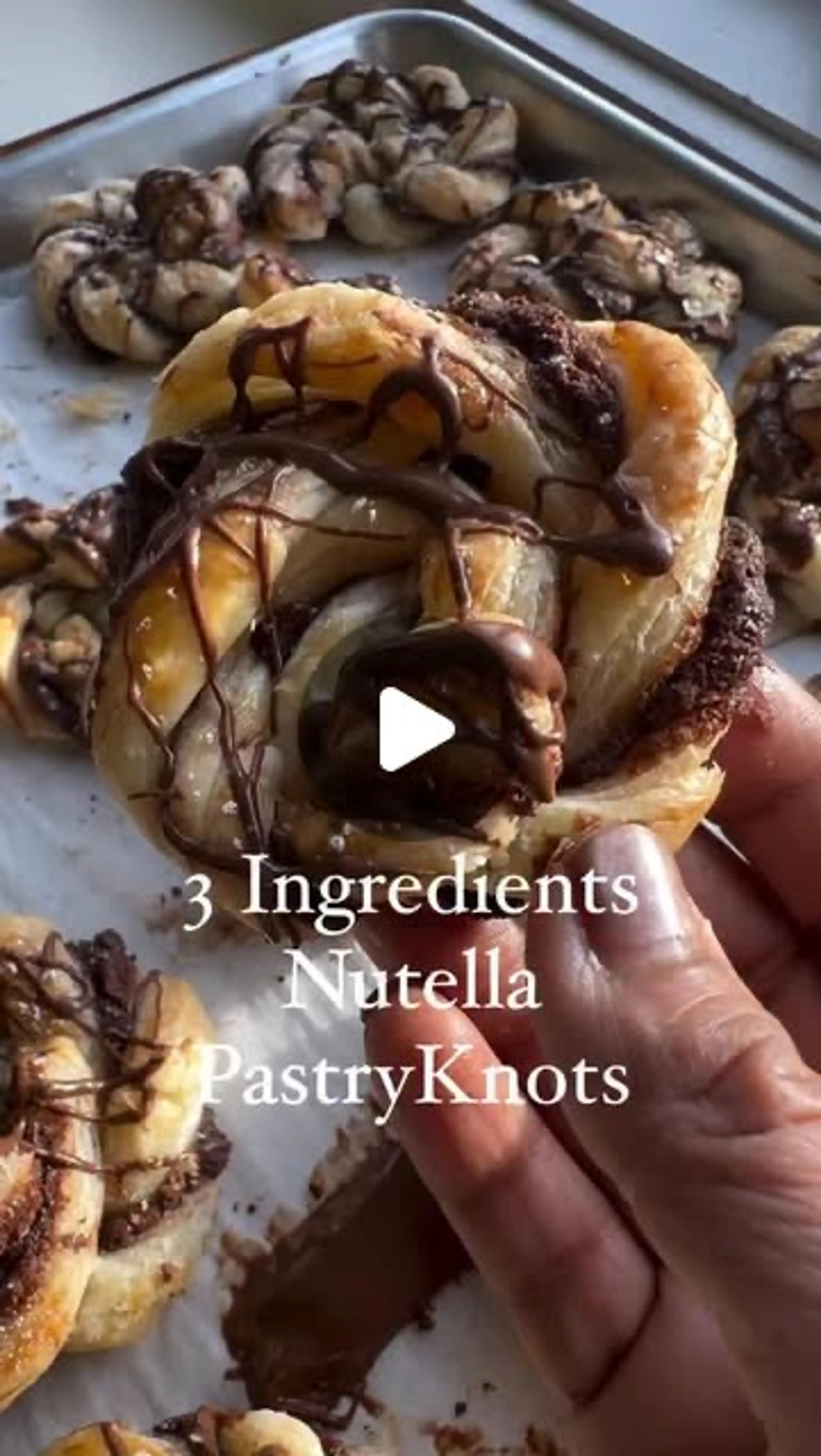 3 Ingredients Nutella Pastry Knots