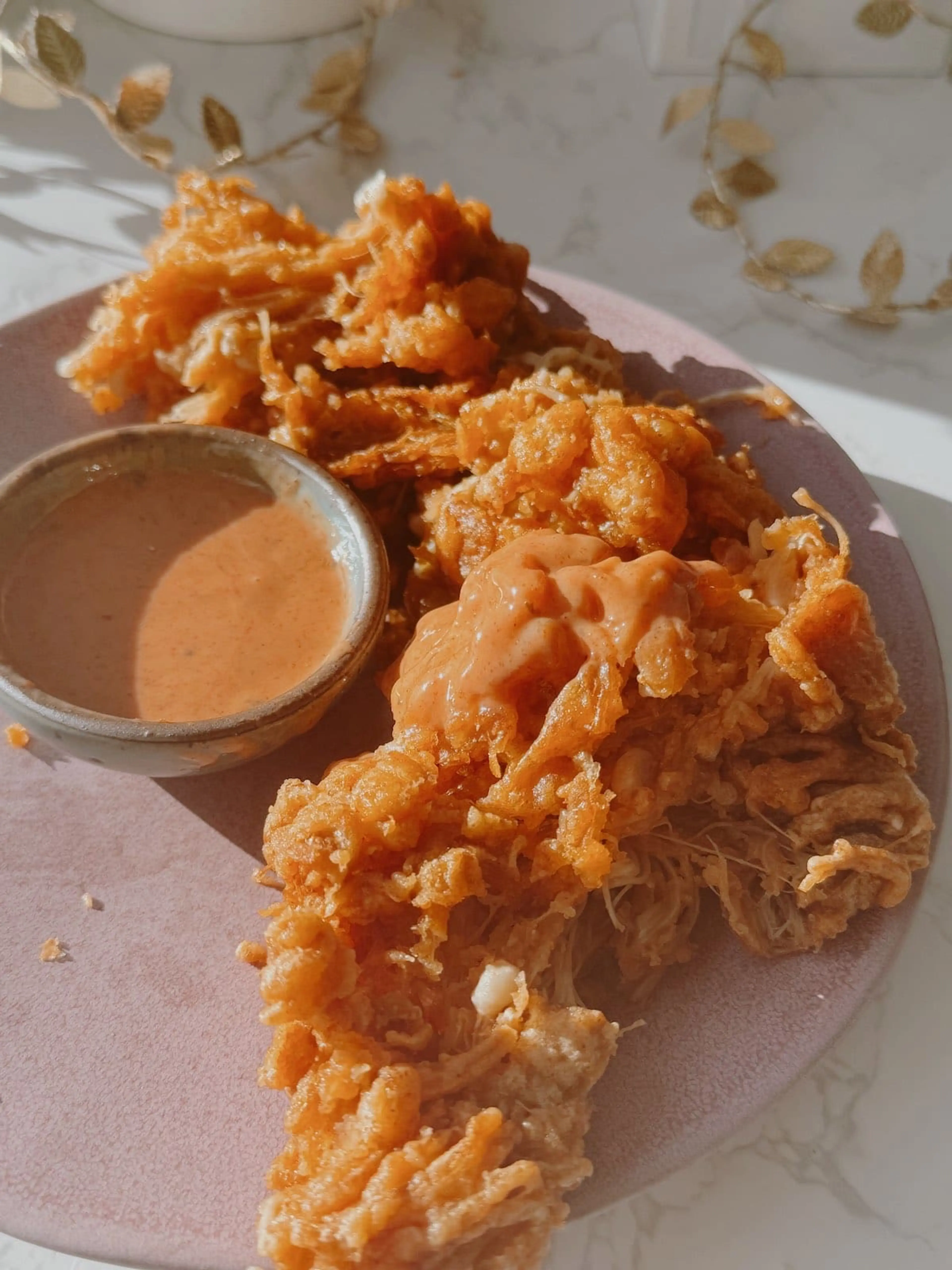 Fried Enoki Mushroom: Vegan Fried Chicken Dupe