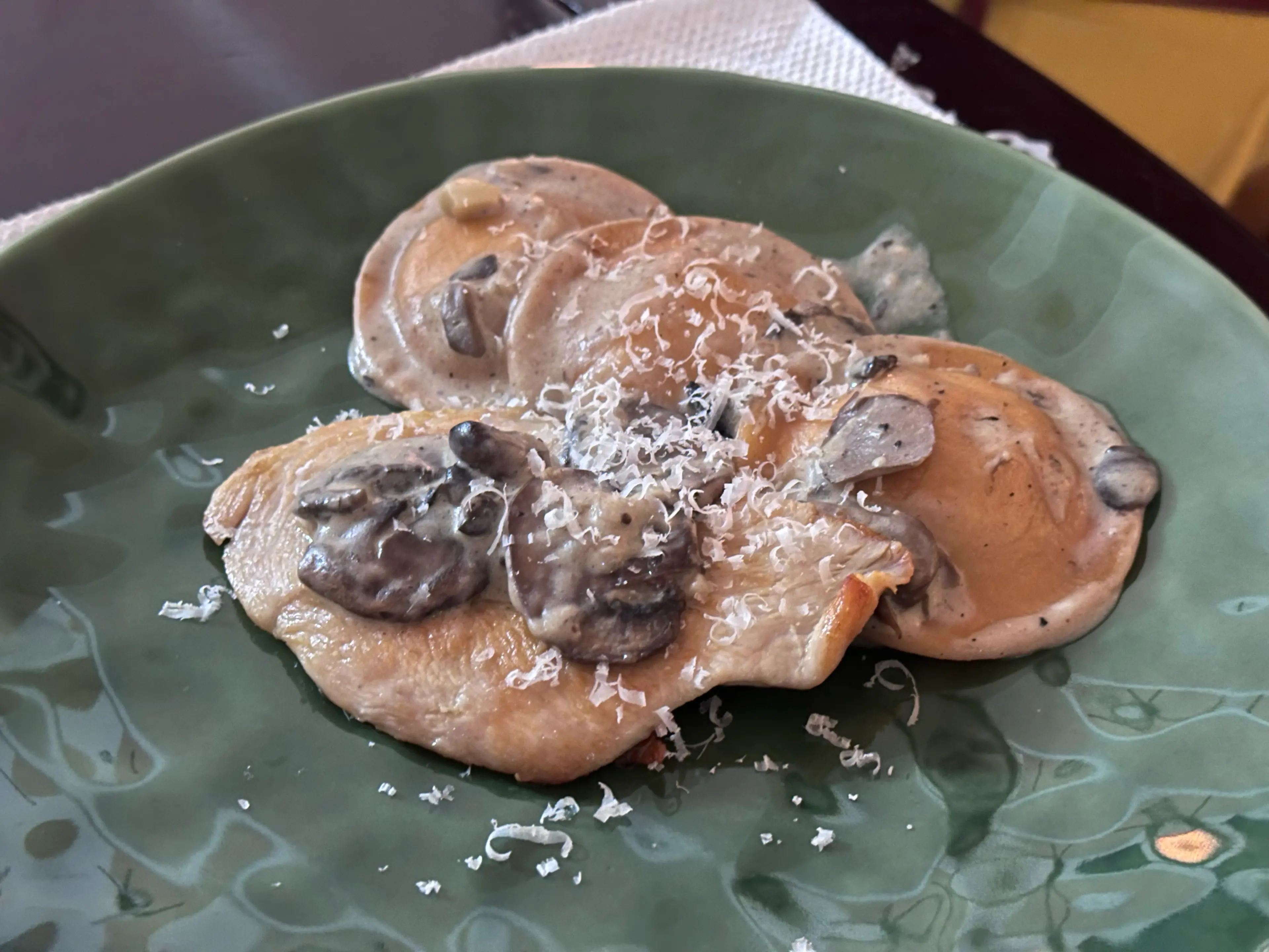 White Mushroom Yuzu Parmesan Sauce