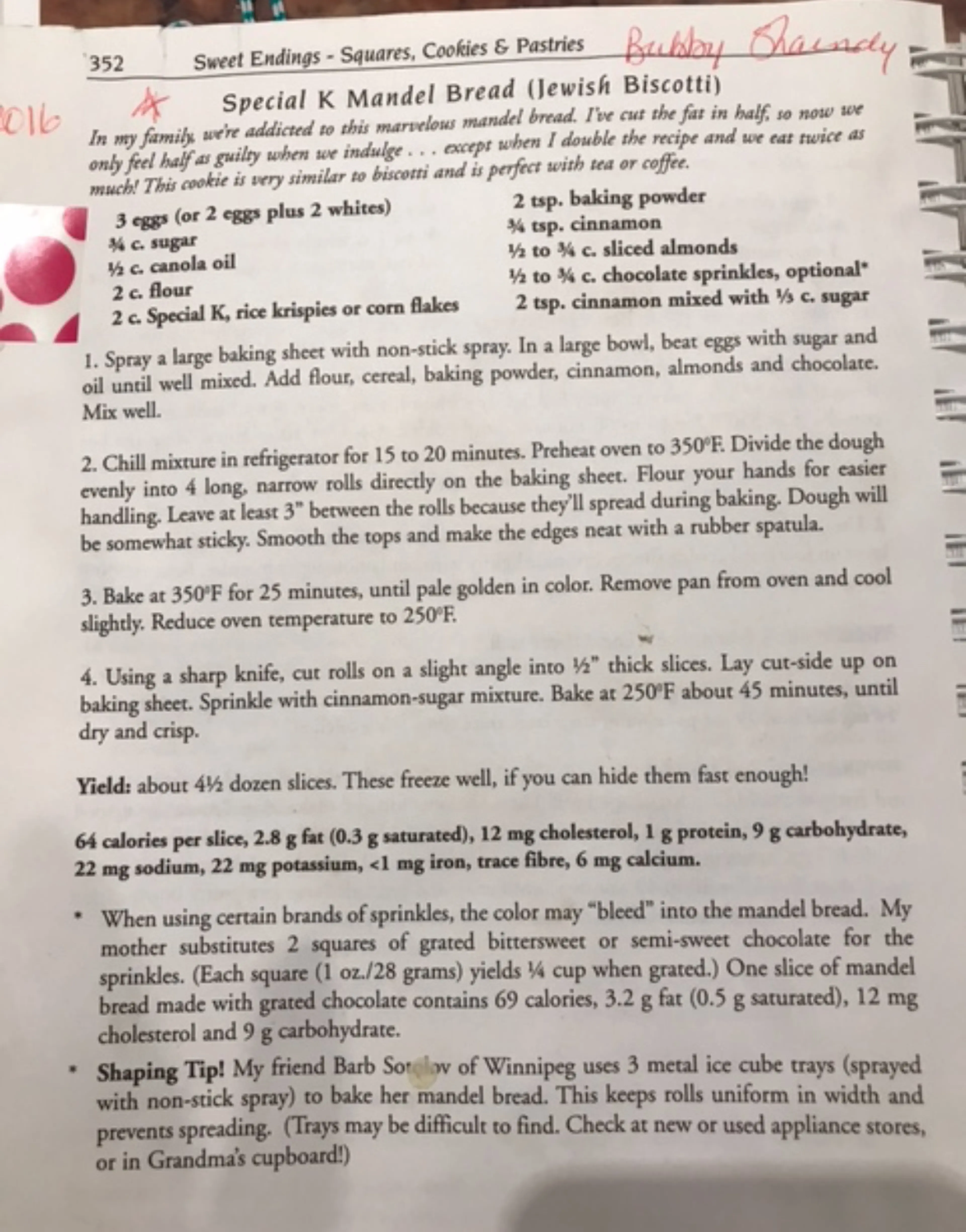 Marcia’s Special K Biscotti