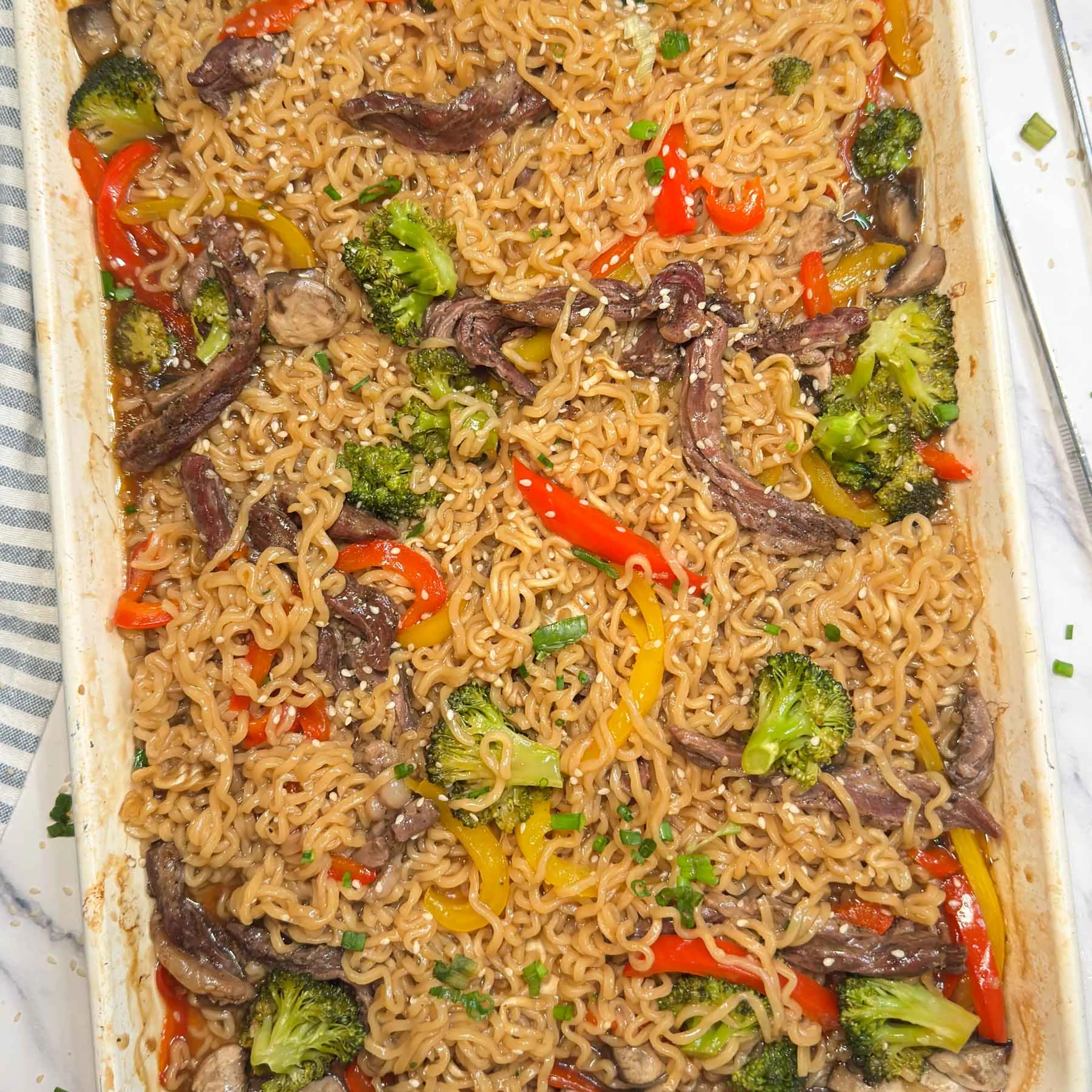Sheet Pan Ramen Stir Fry
