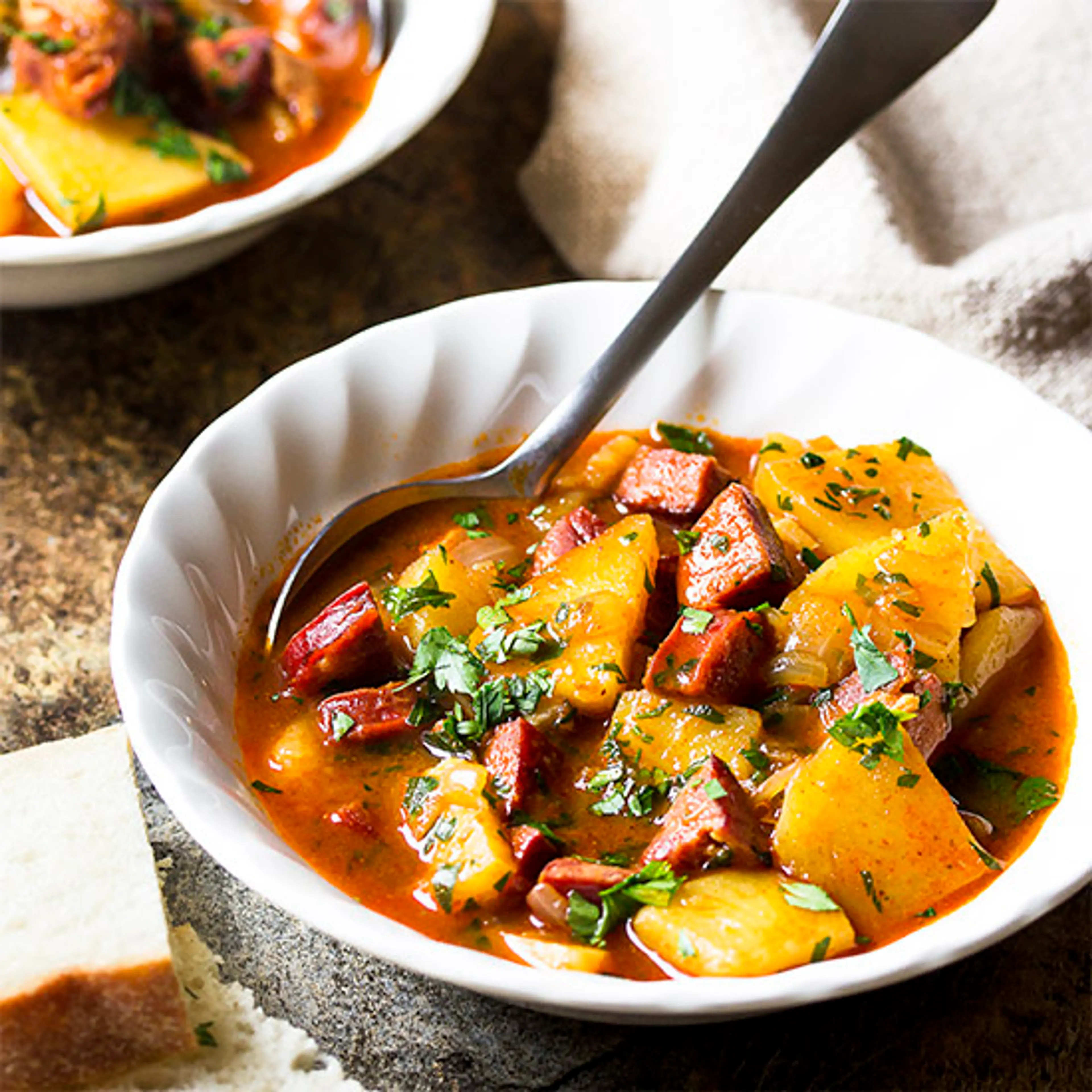 Spanish Potato and Chorizo Soup