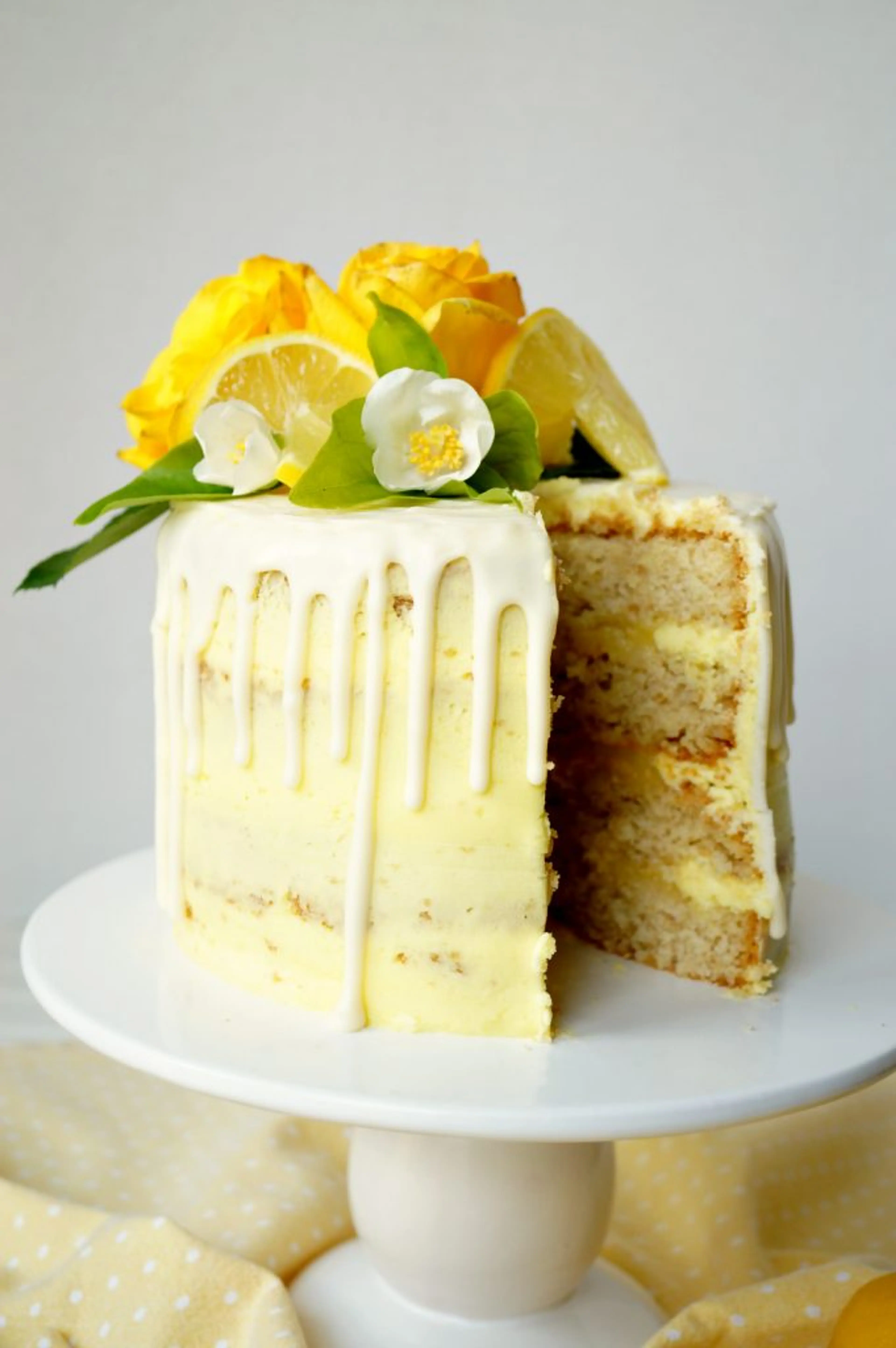 Lemon Layer Cake w/ Lemon Curd Filling and Lemon Buttercream