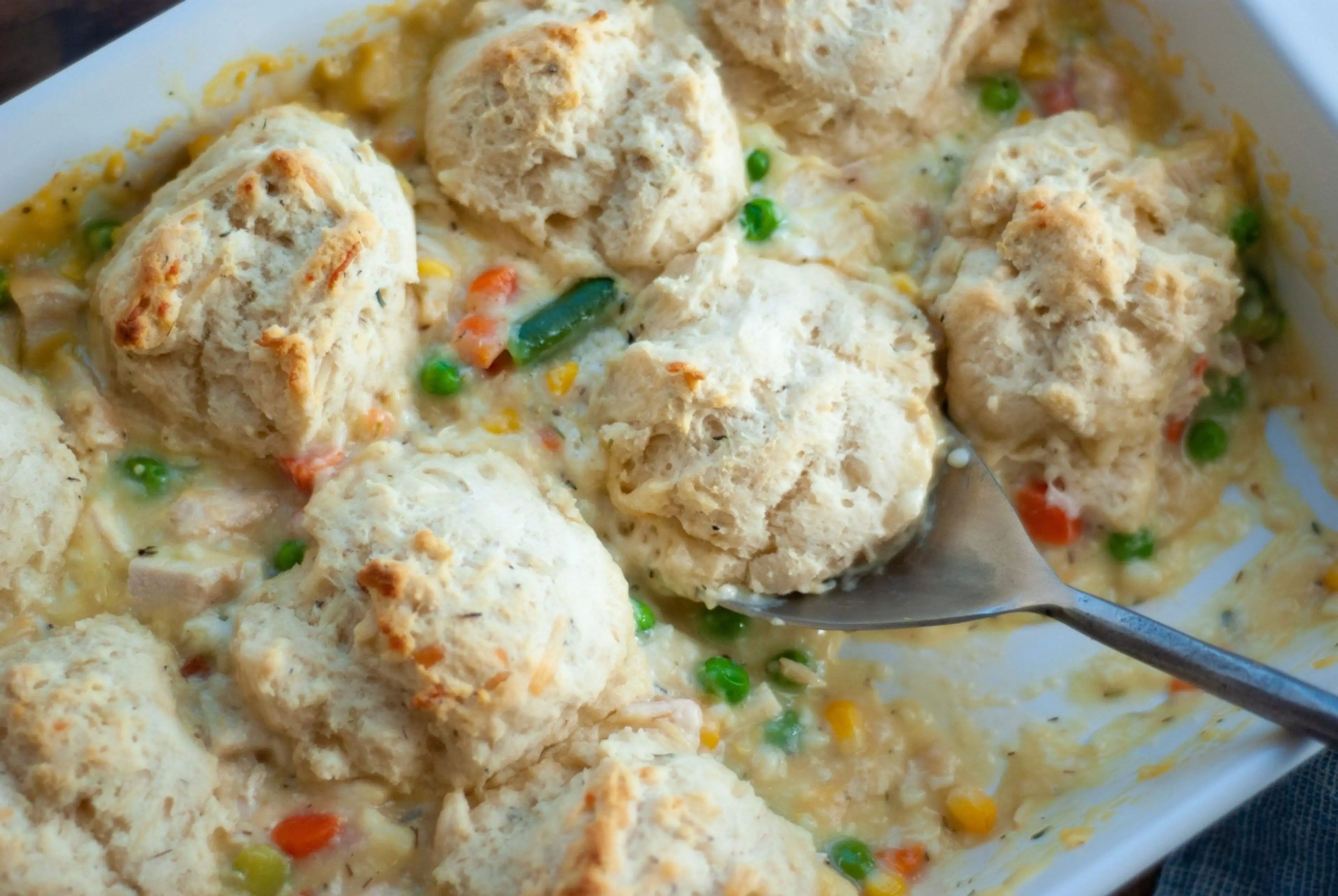 Chicken Pot Pie with Cheesy Biscuits