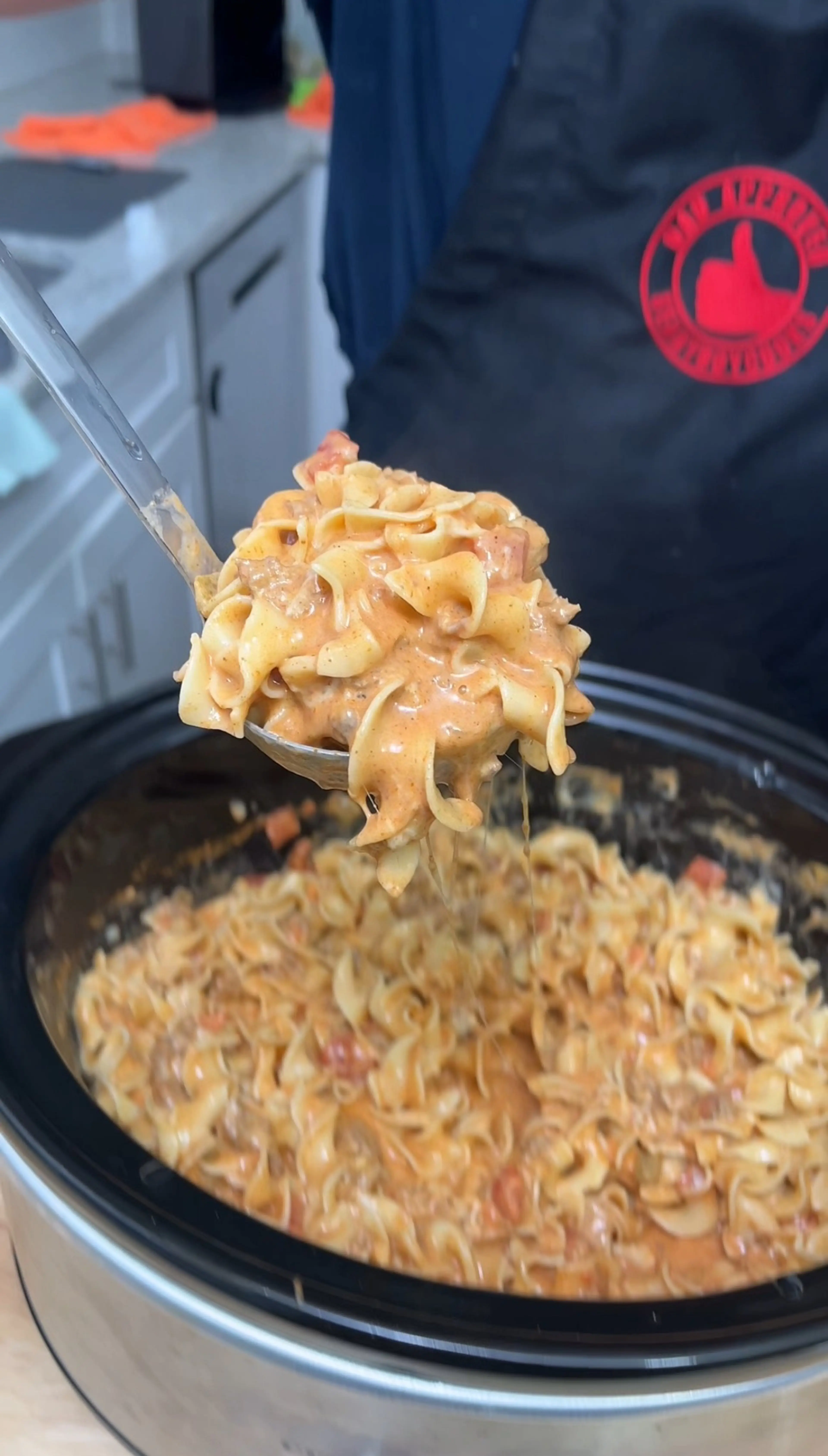 Crockpot Cowboy Taco Noodles