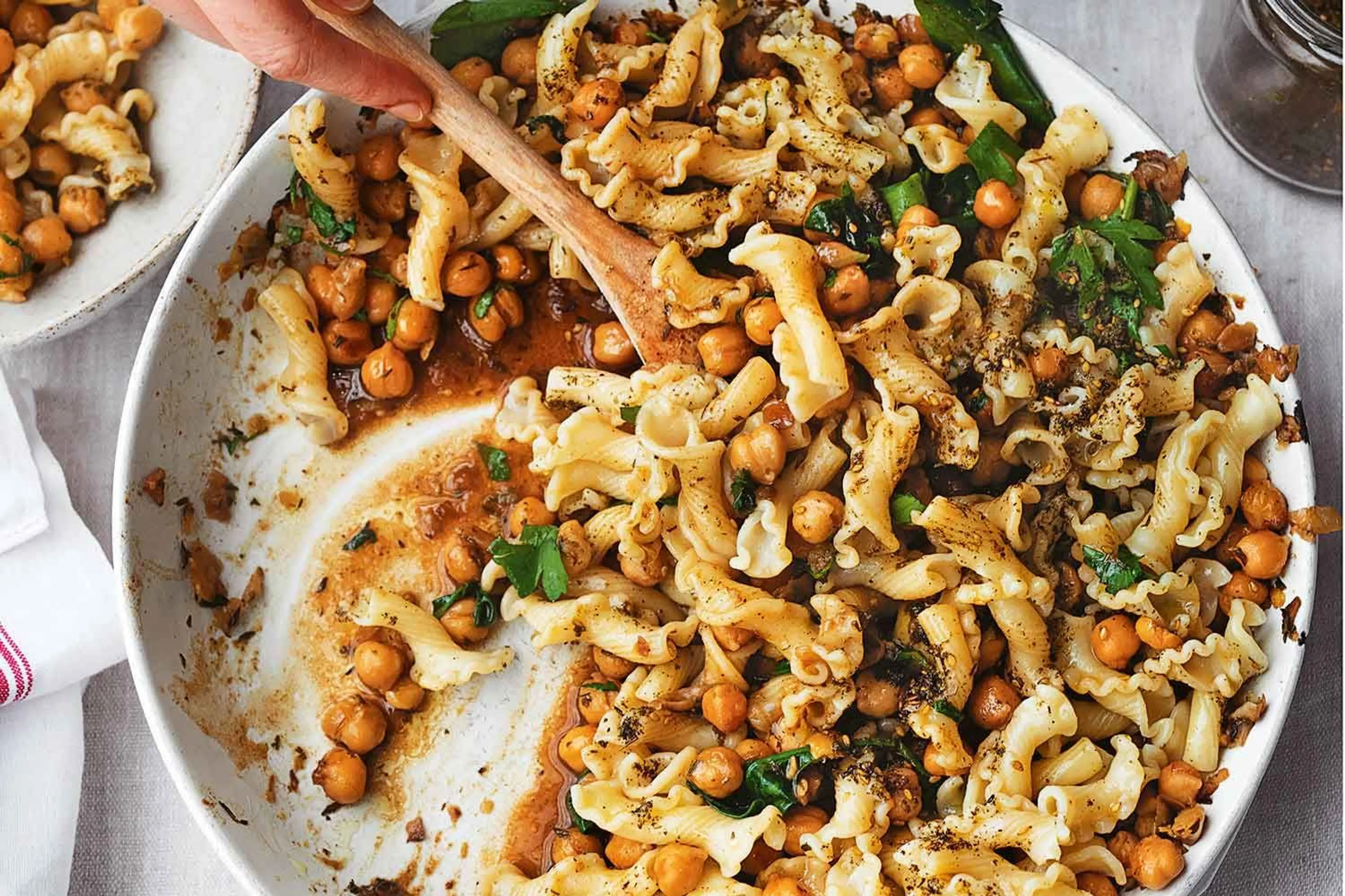 Gigli with chickpeas and za'atar