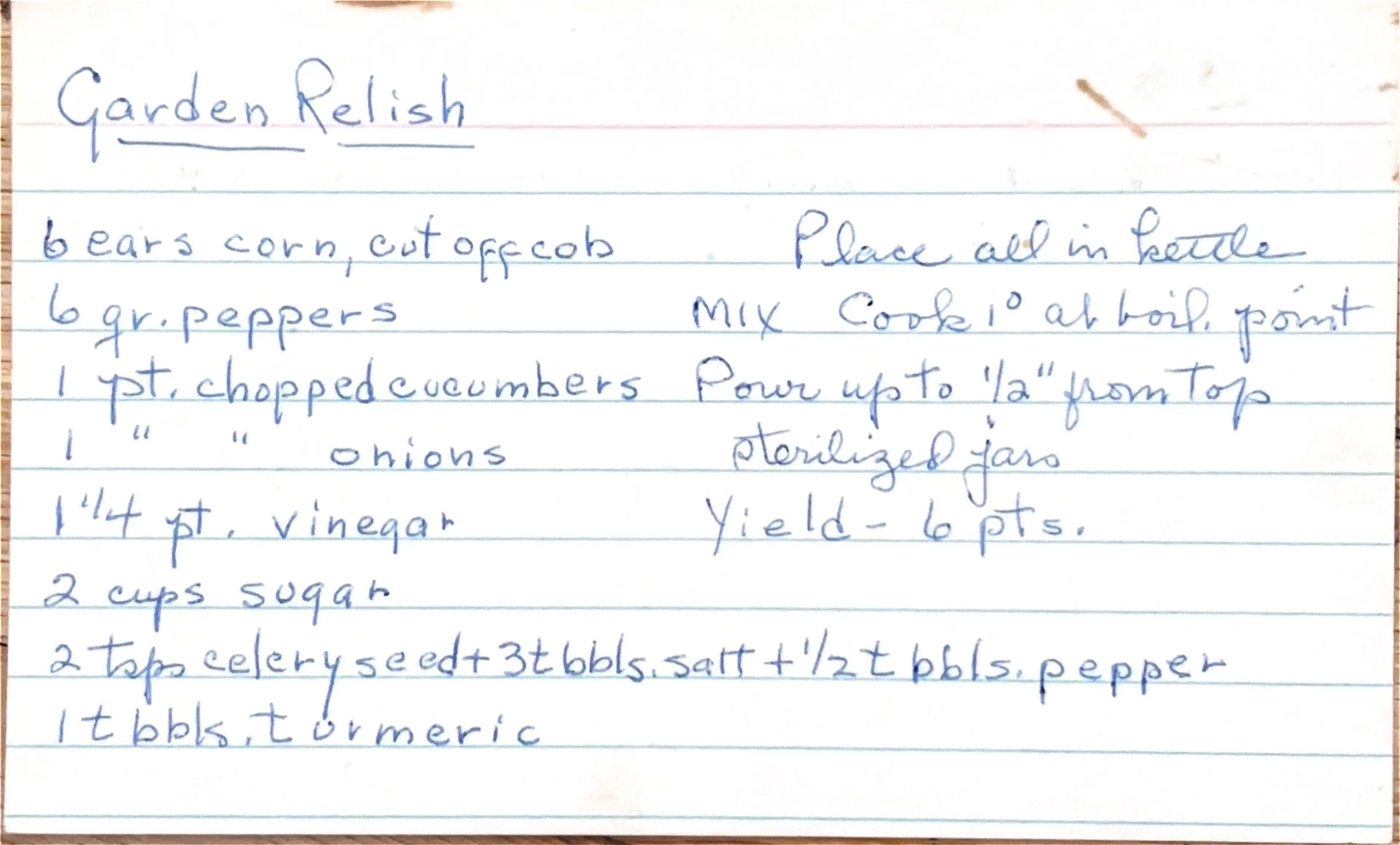 Garden Relish