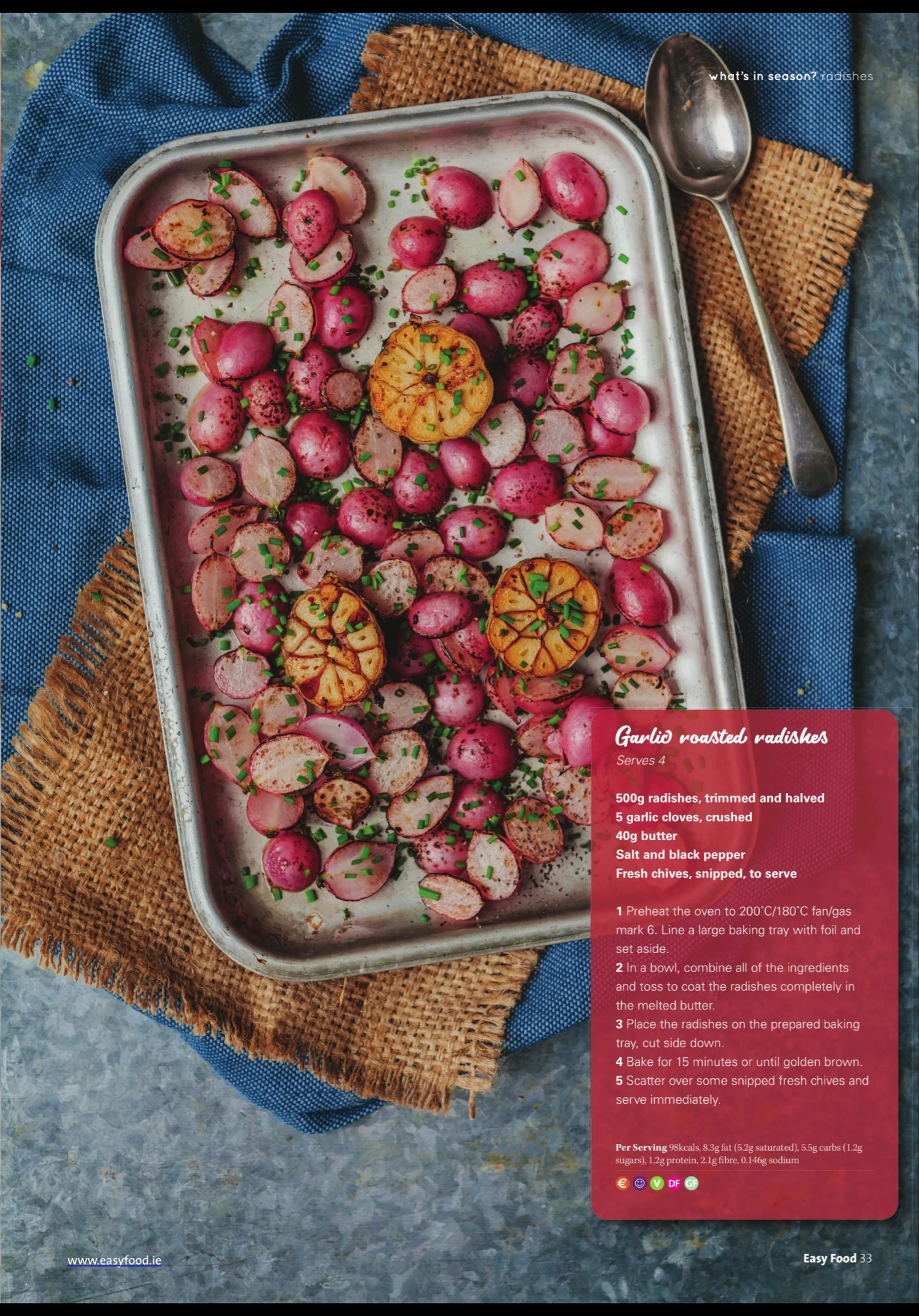 Garlic Roasted Radishes