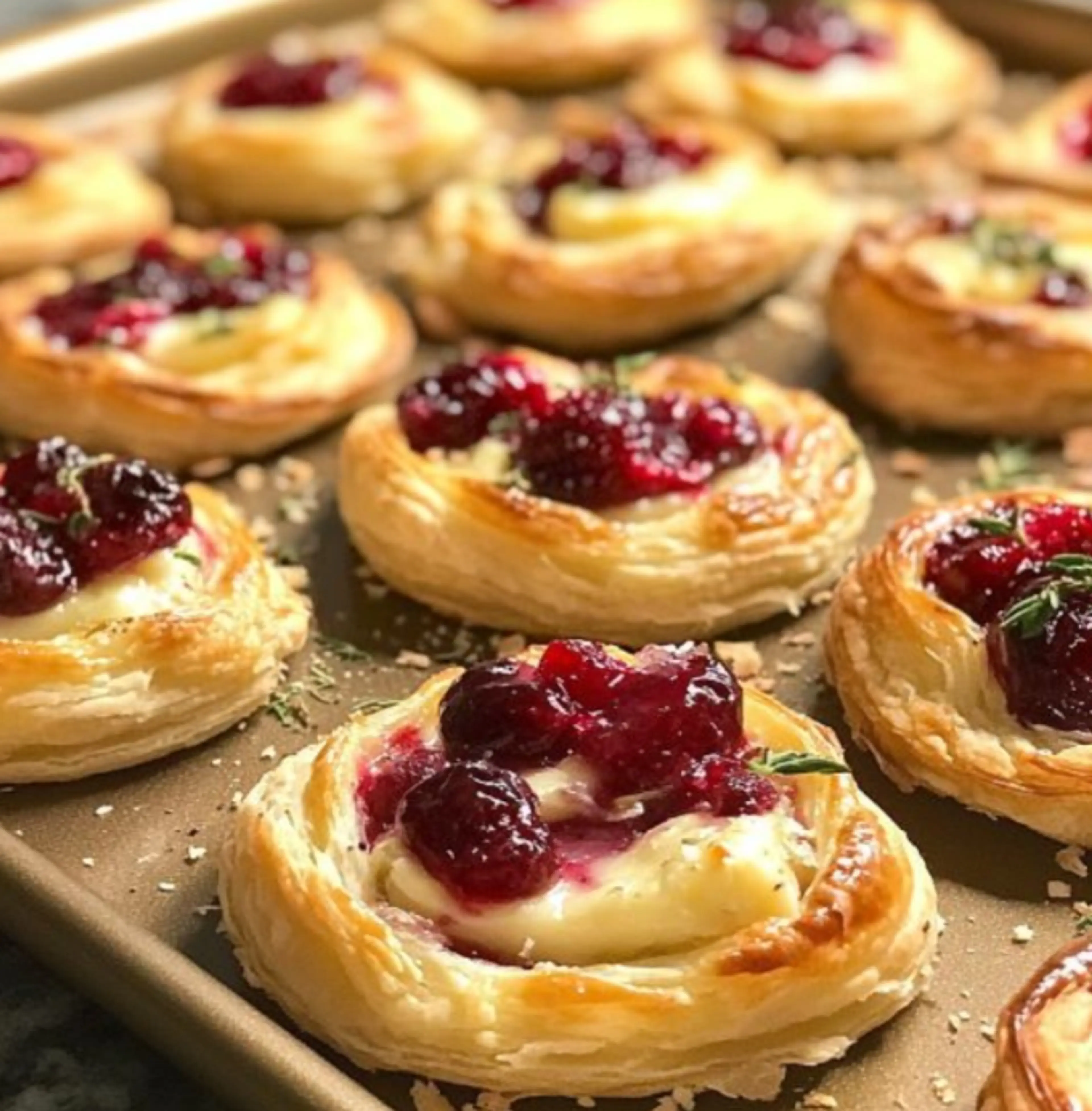 Holiday Heaven Bites (3-Ingredient Cranberry Brie Bites)