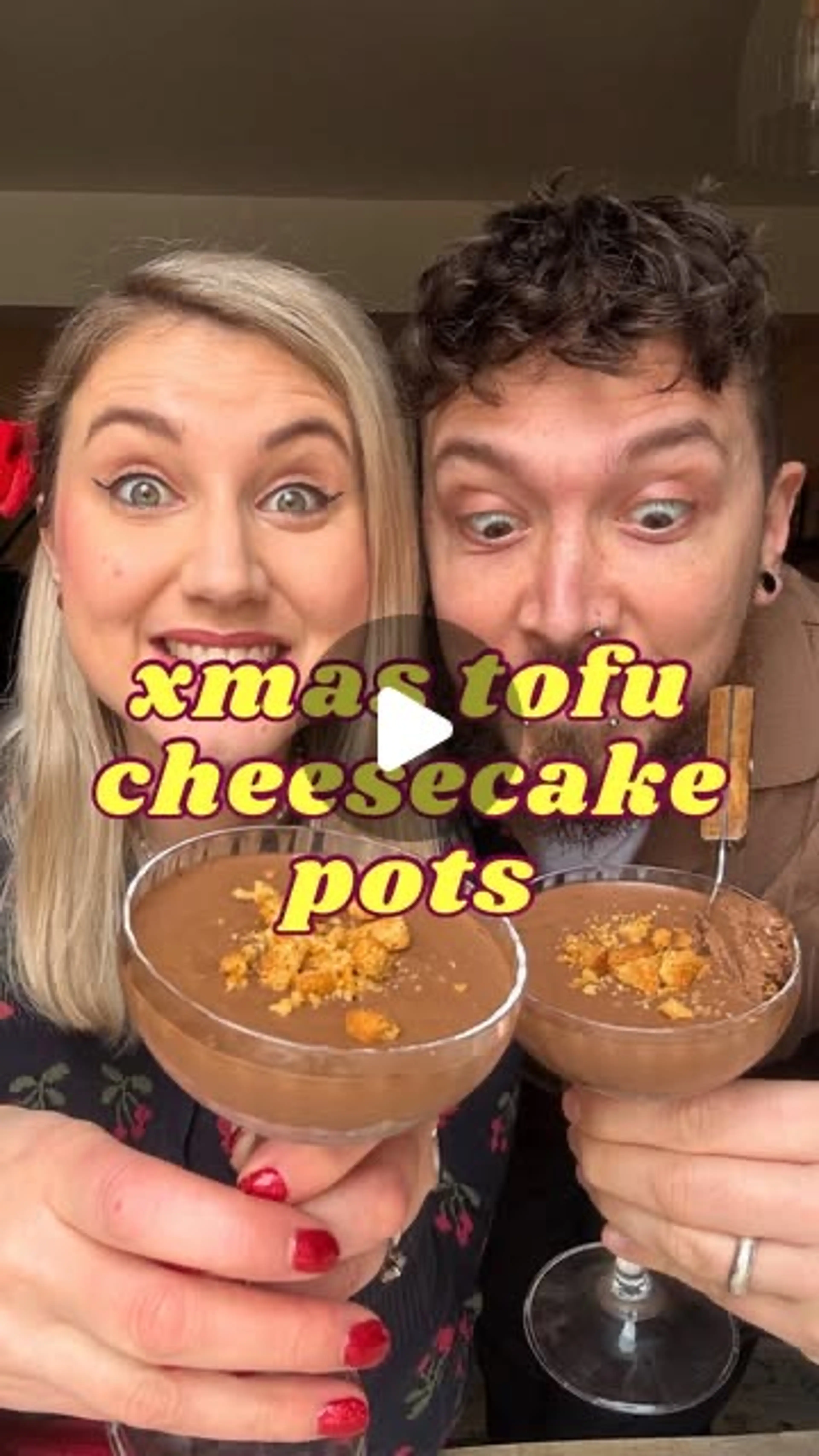 Xmas Tofu Cheesecake Pots