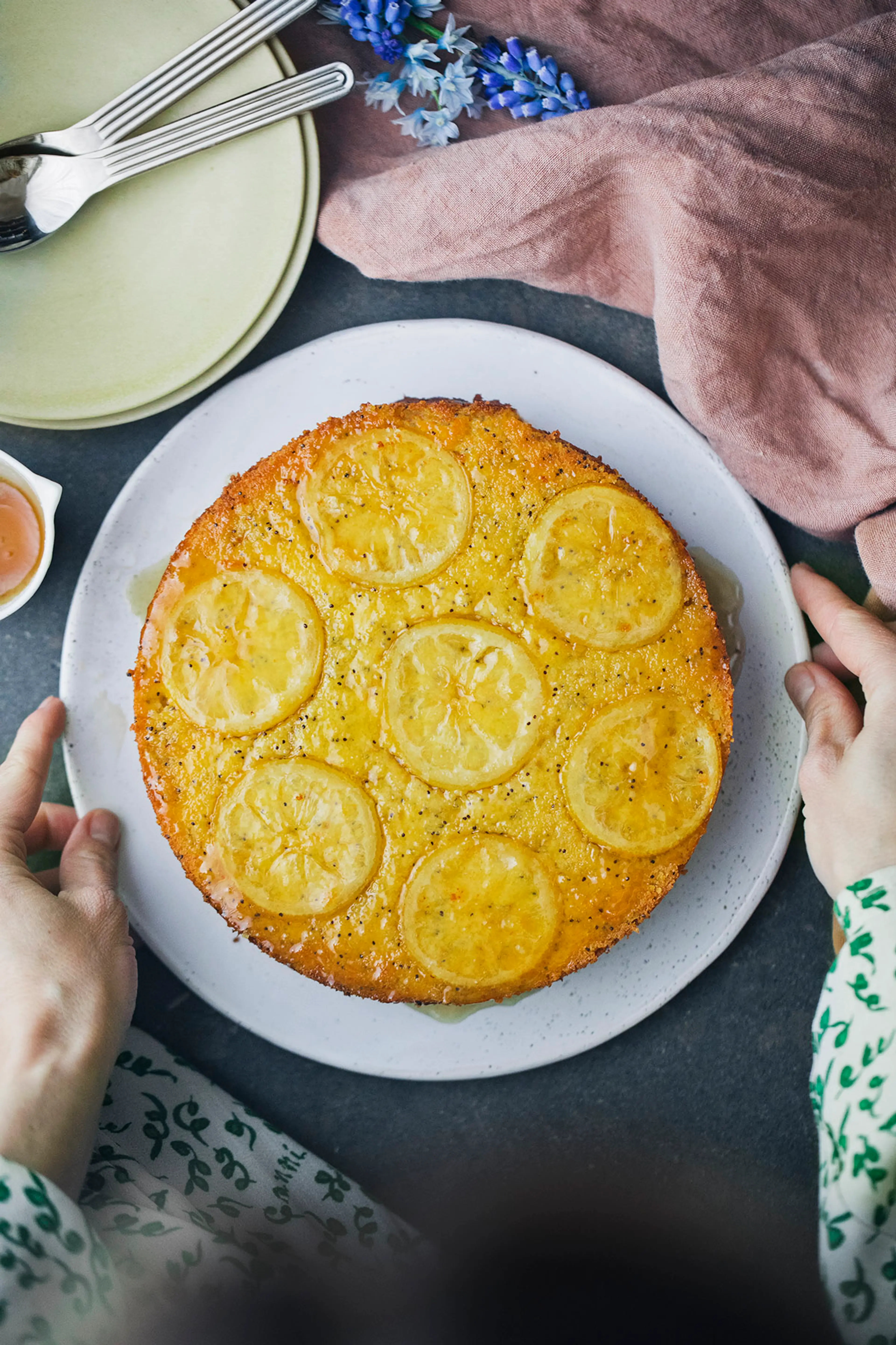 Lemon, Polenta & Ricotta Cake
