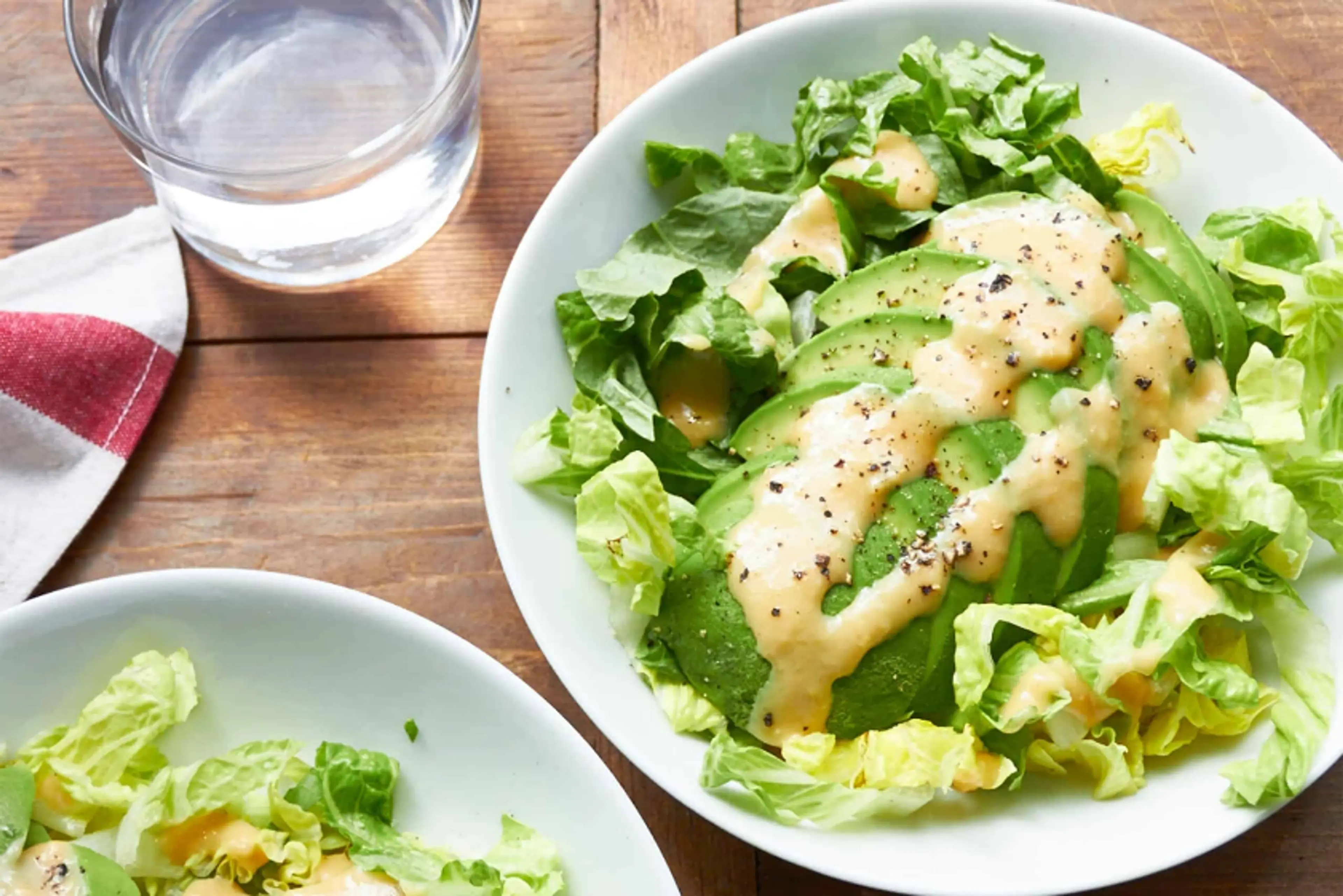 Avocado Salad with Creamy Miso Dressing