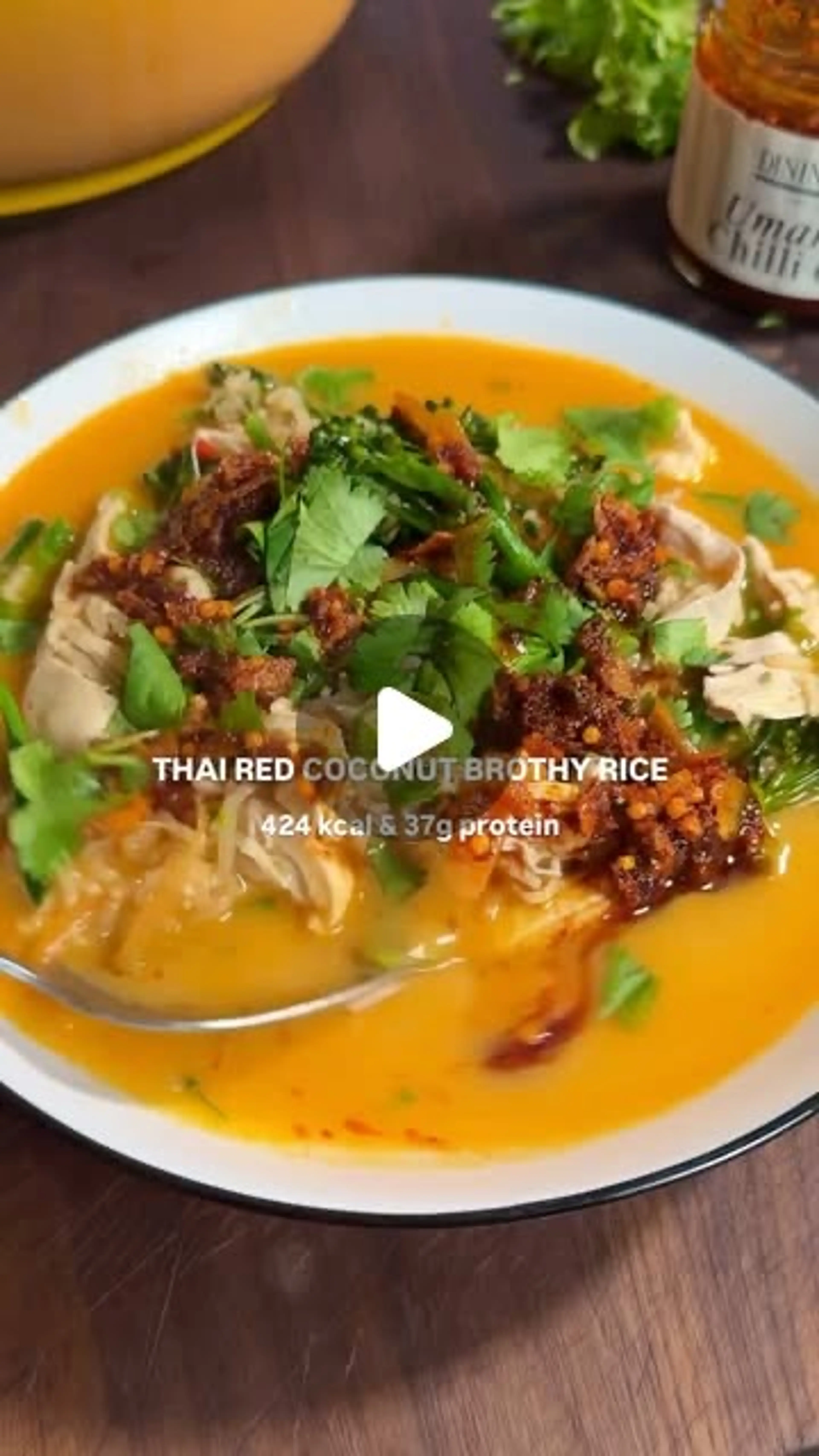 Creamy Thai Red Coconut Brothy Rice | Umami