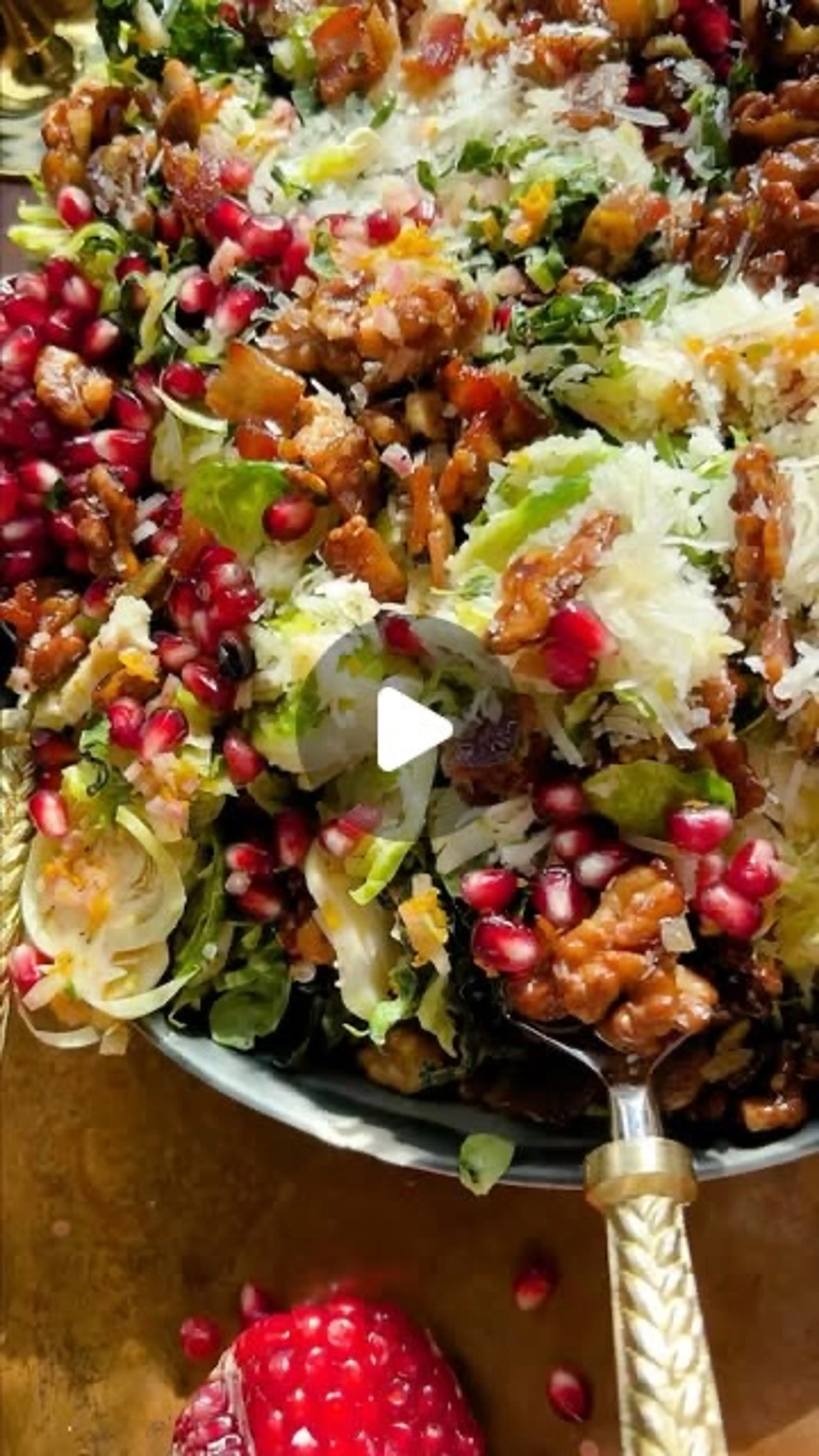 Shaved Brussels Sprout Candied Bacon Salad