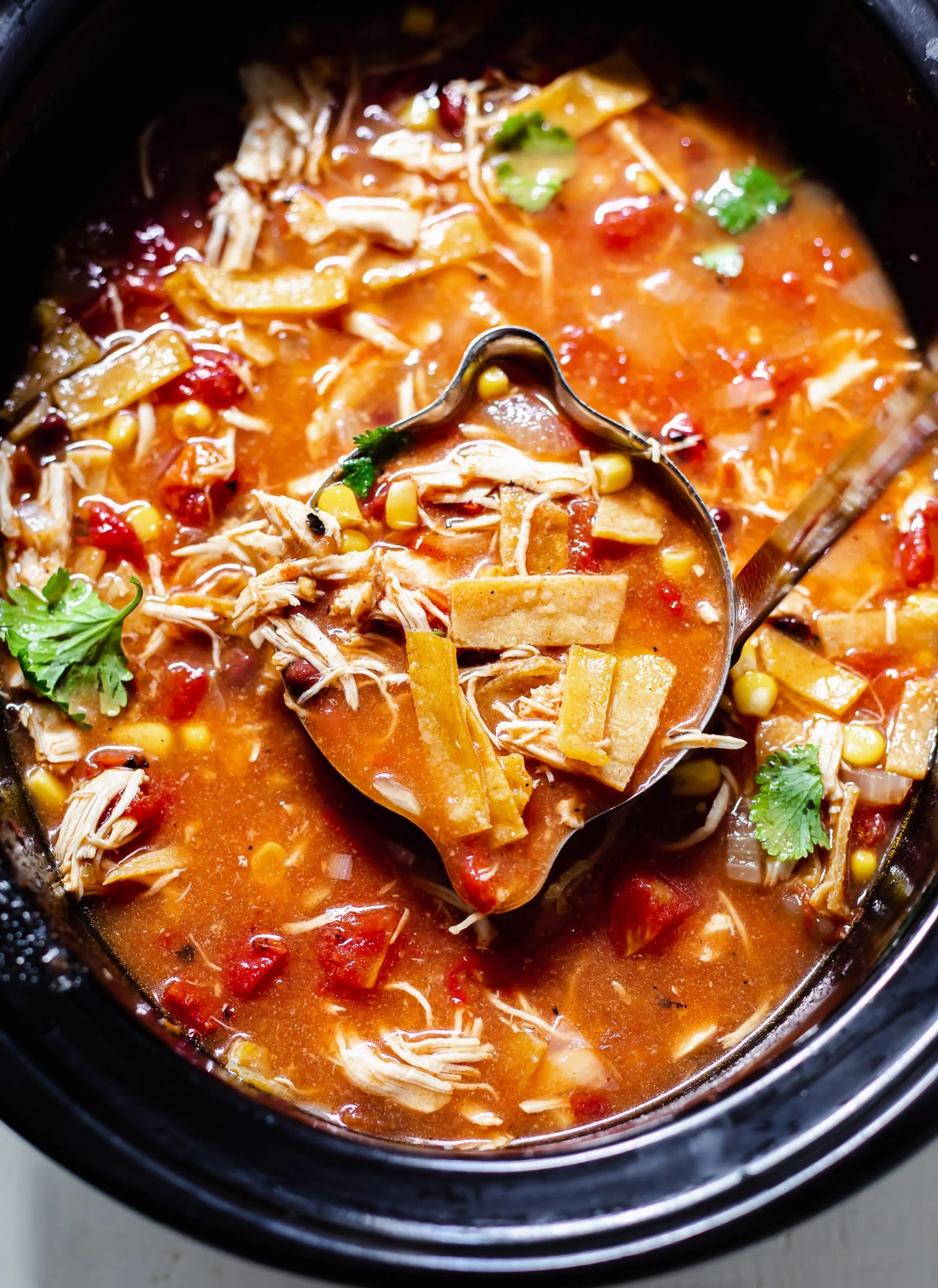 Slow Cooker Chicken Tortilla Soup (Dump-and-Go)