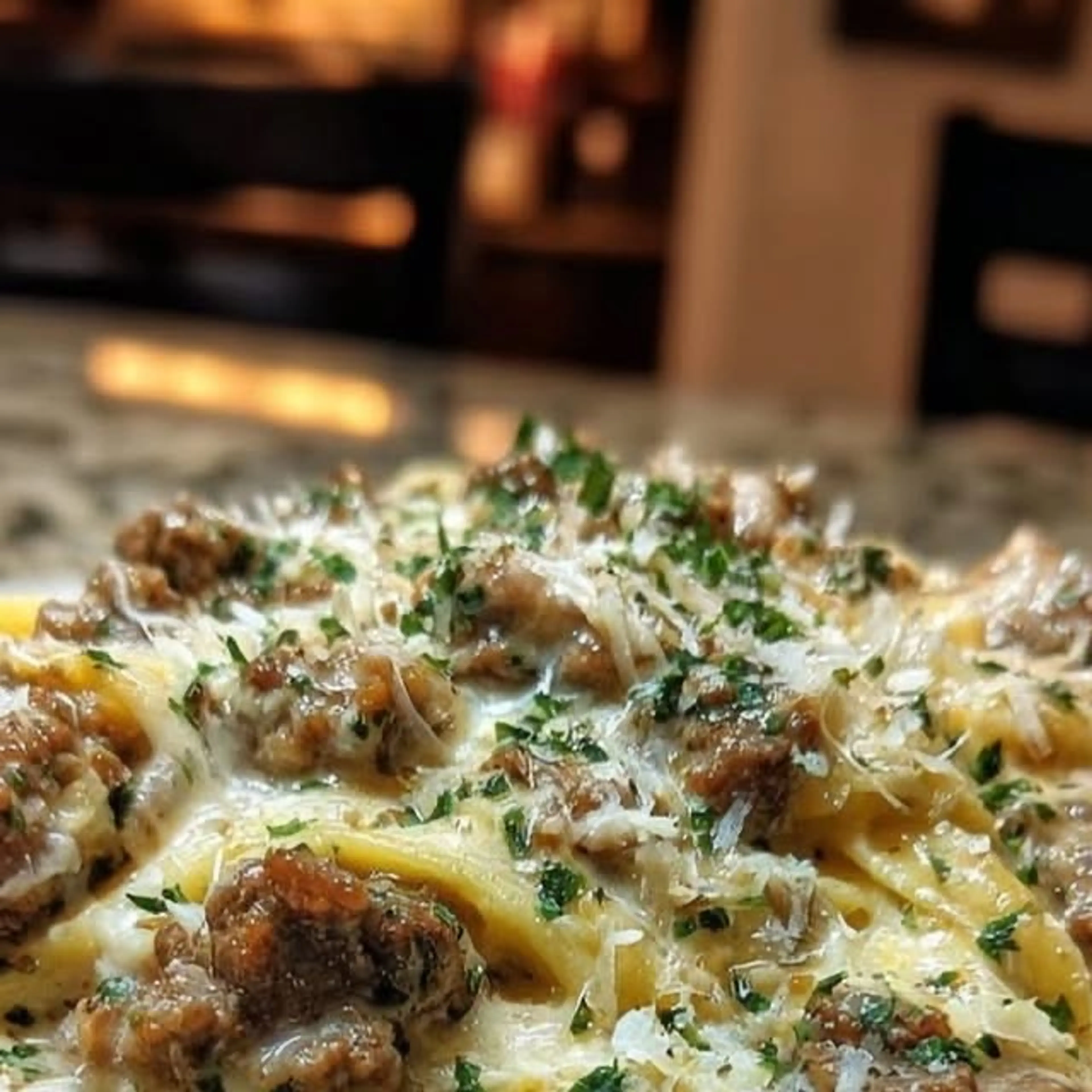 Creamy Parmesan Beef Fettuccine with Garlic Butter Sauce