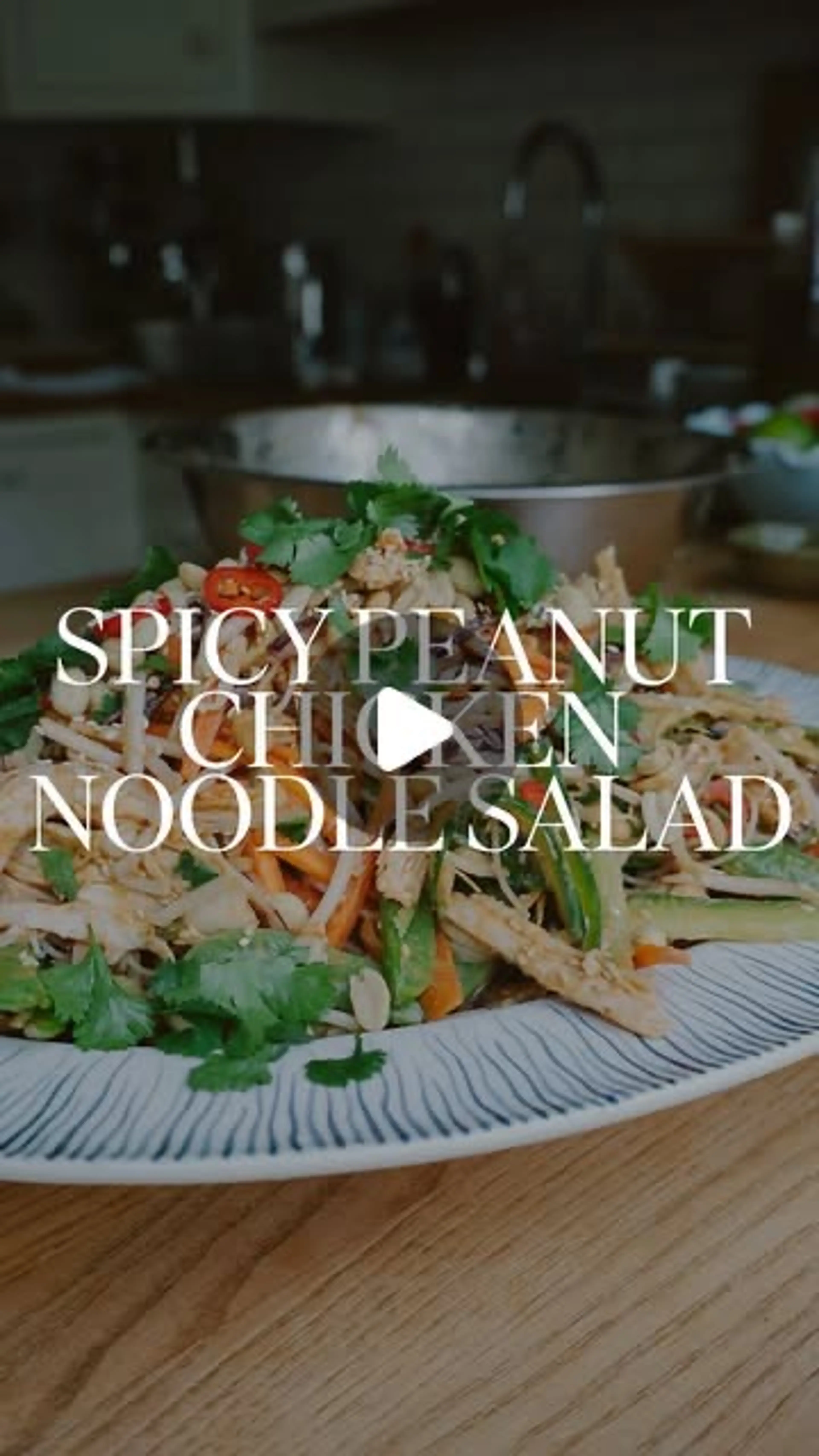 Spicy Peanut Chicken Noodle Salad @alexandradudley