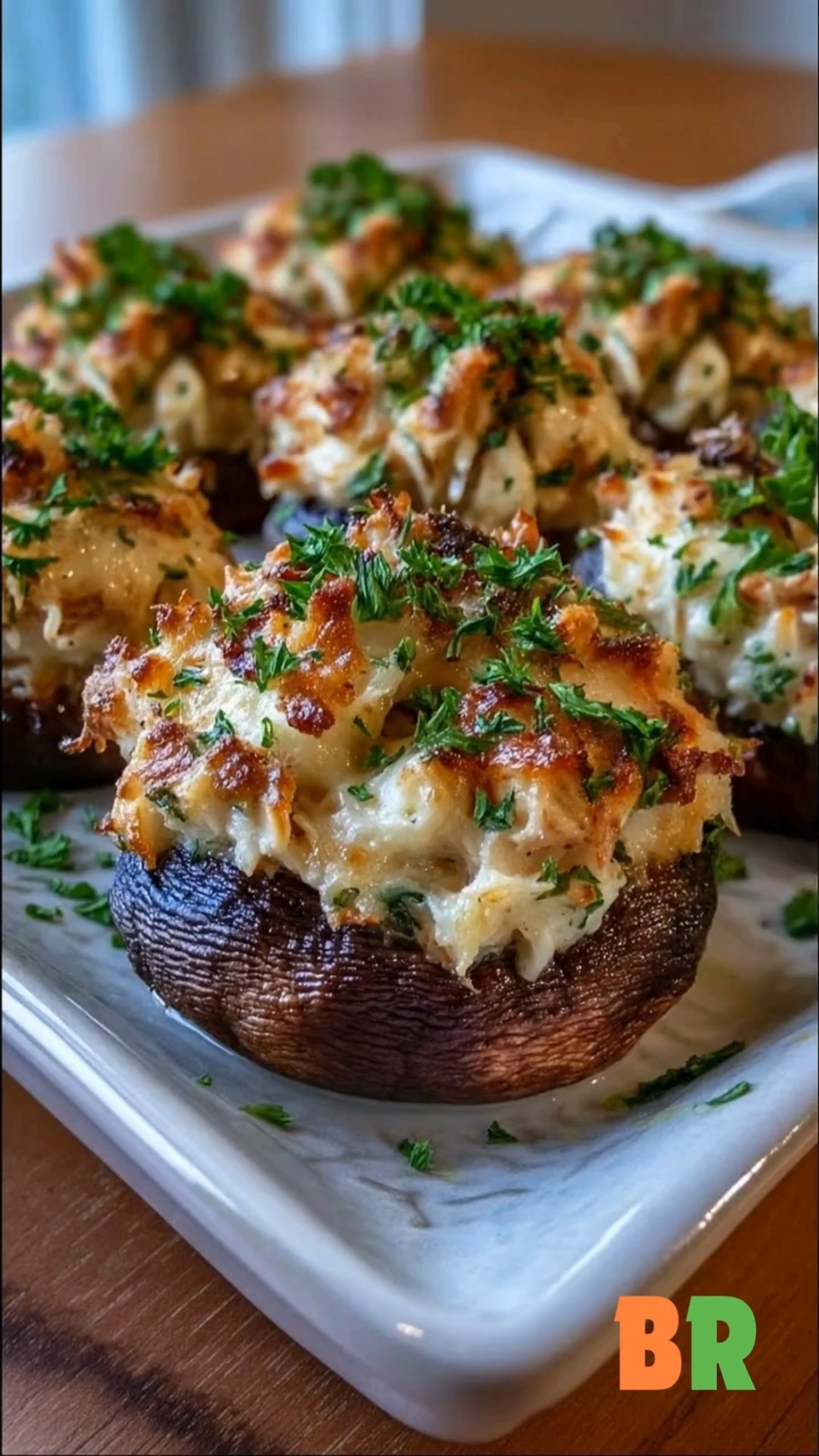 Crab & Spinach Stuffed Mushrooms