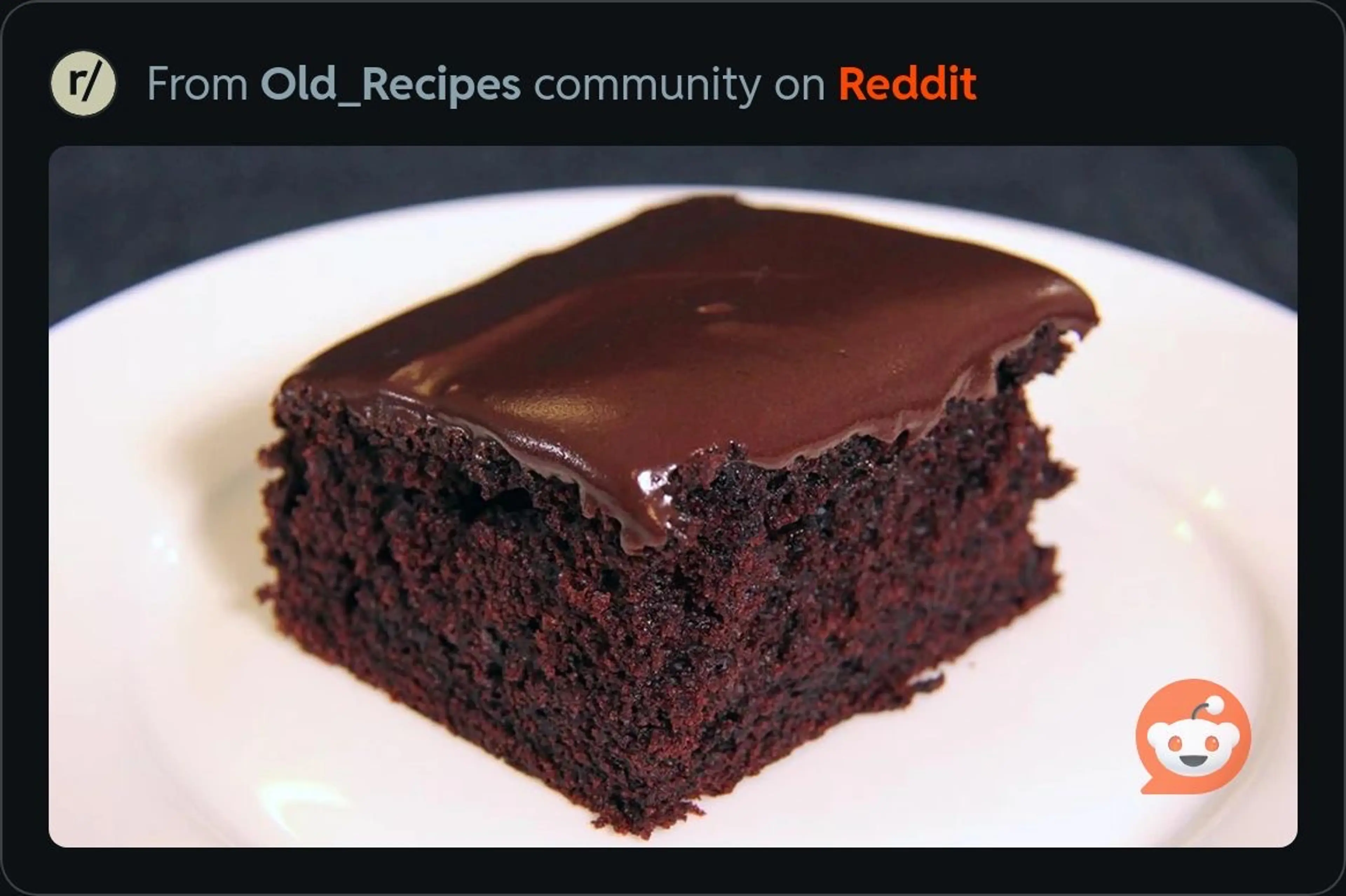 Chocolate Depression Cake