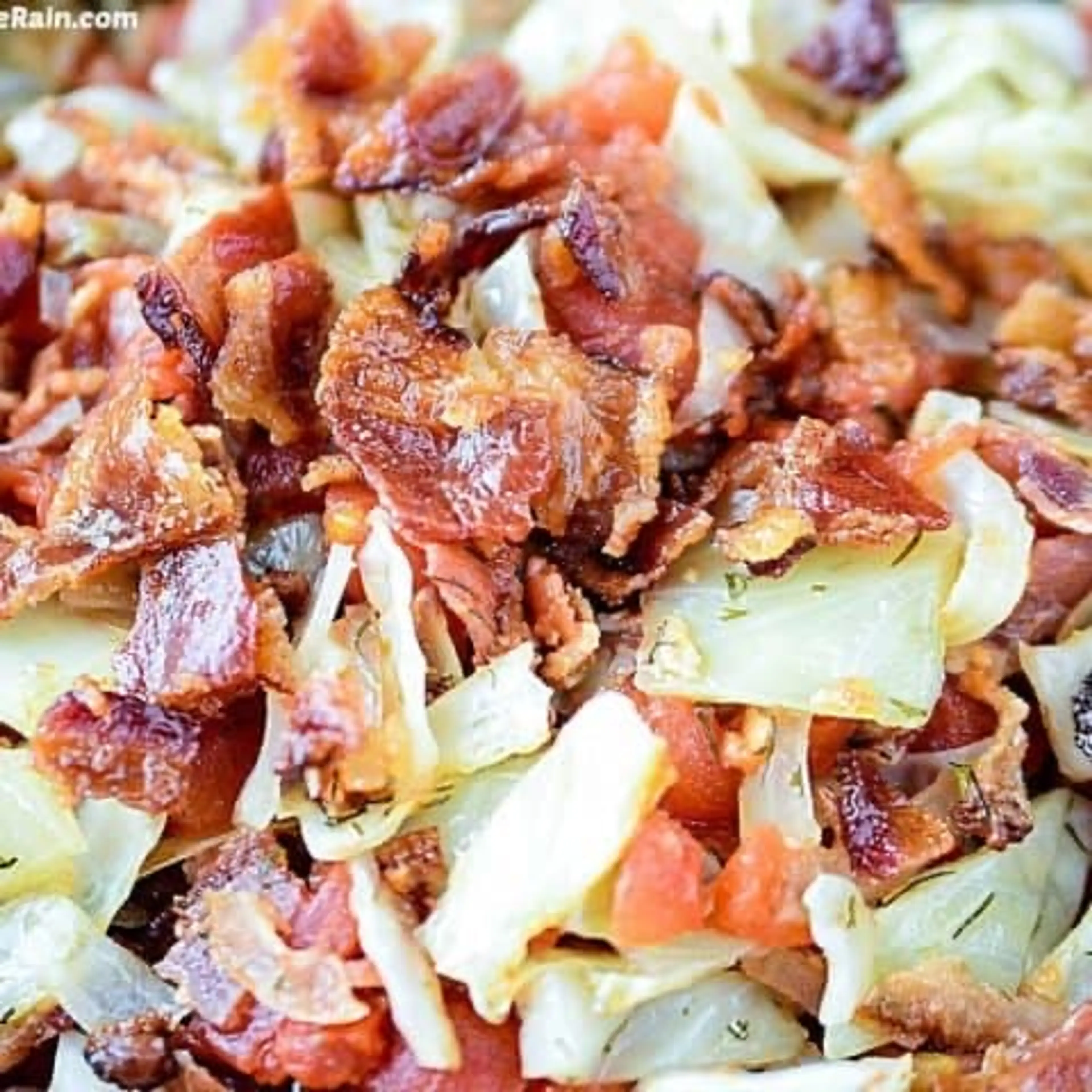 Tomato, Bacon And Cabbage Sauté