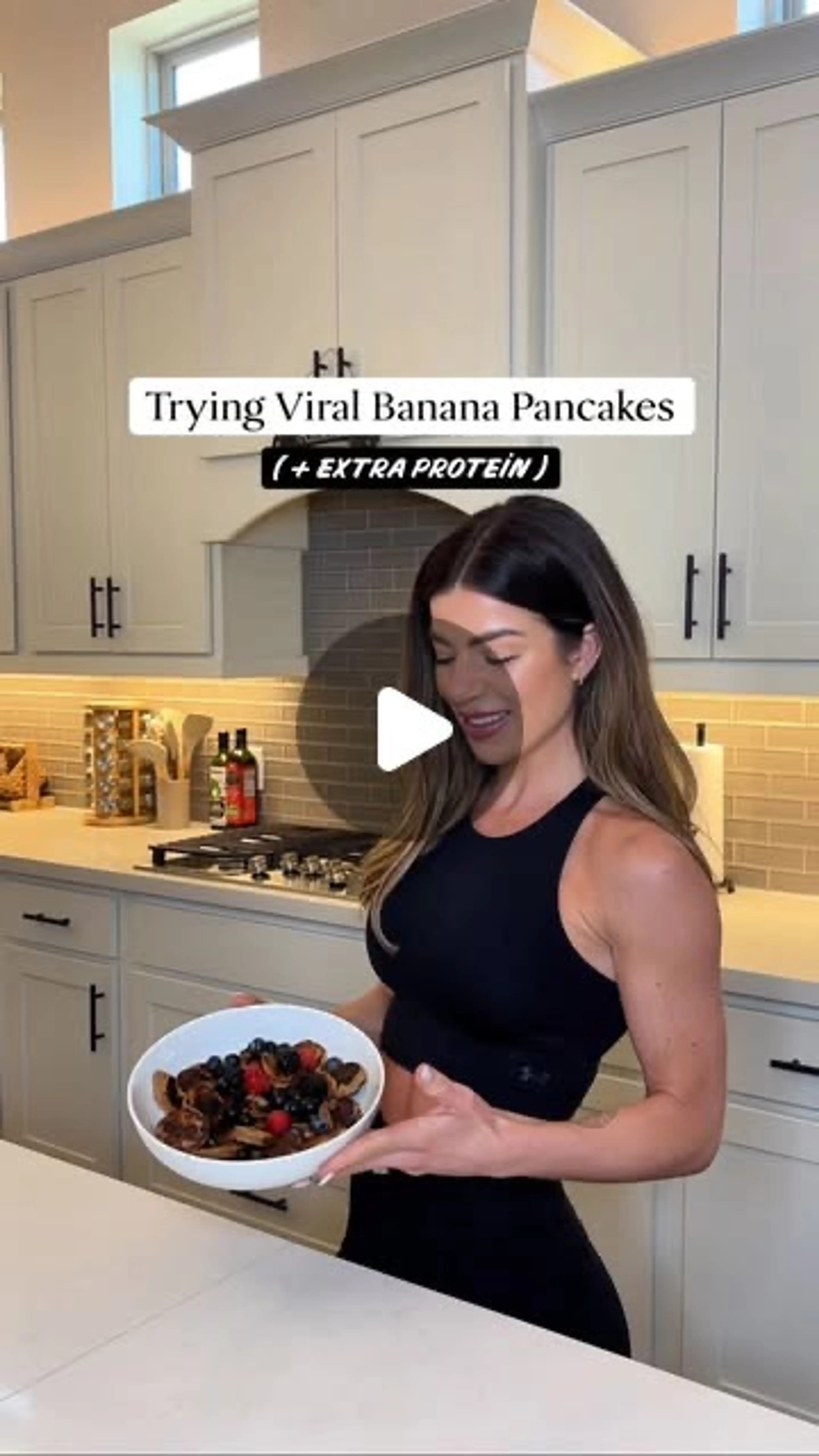 Mini Banana Protein Pancakes