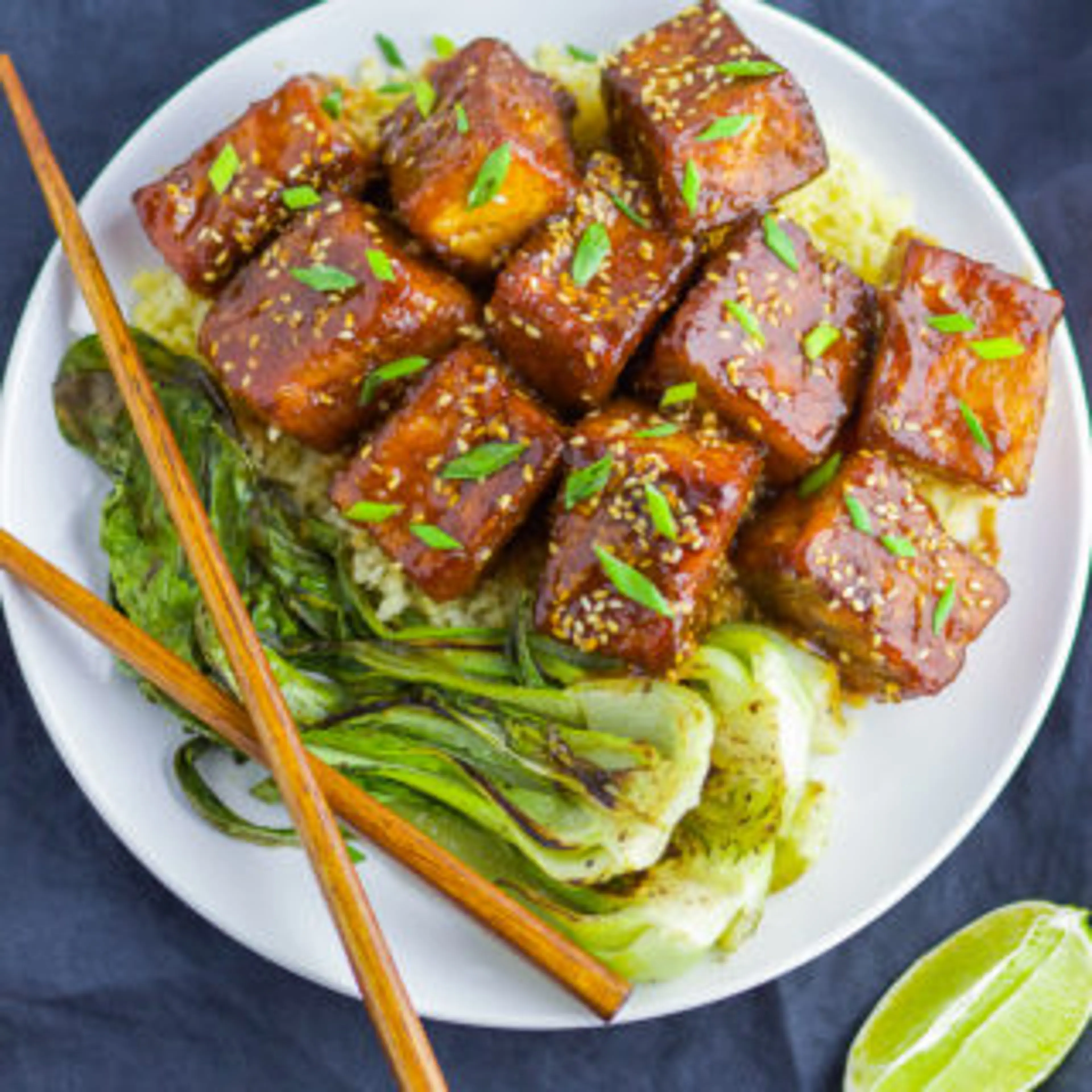 Soy-Brown Sugar Glazed Pan-fried Tofu