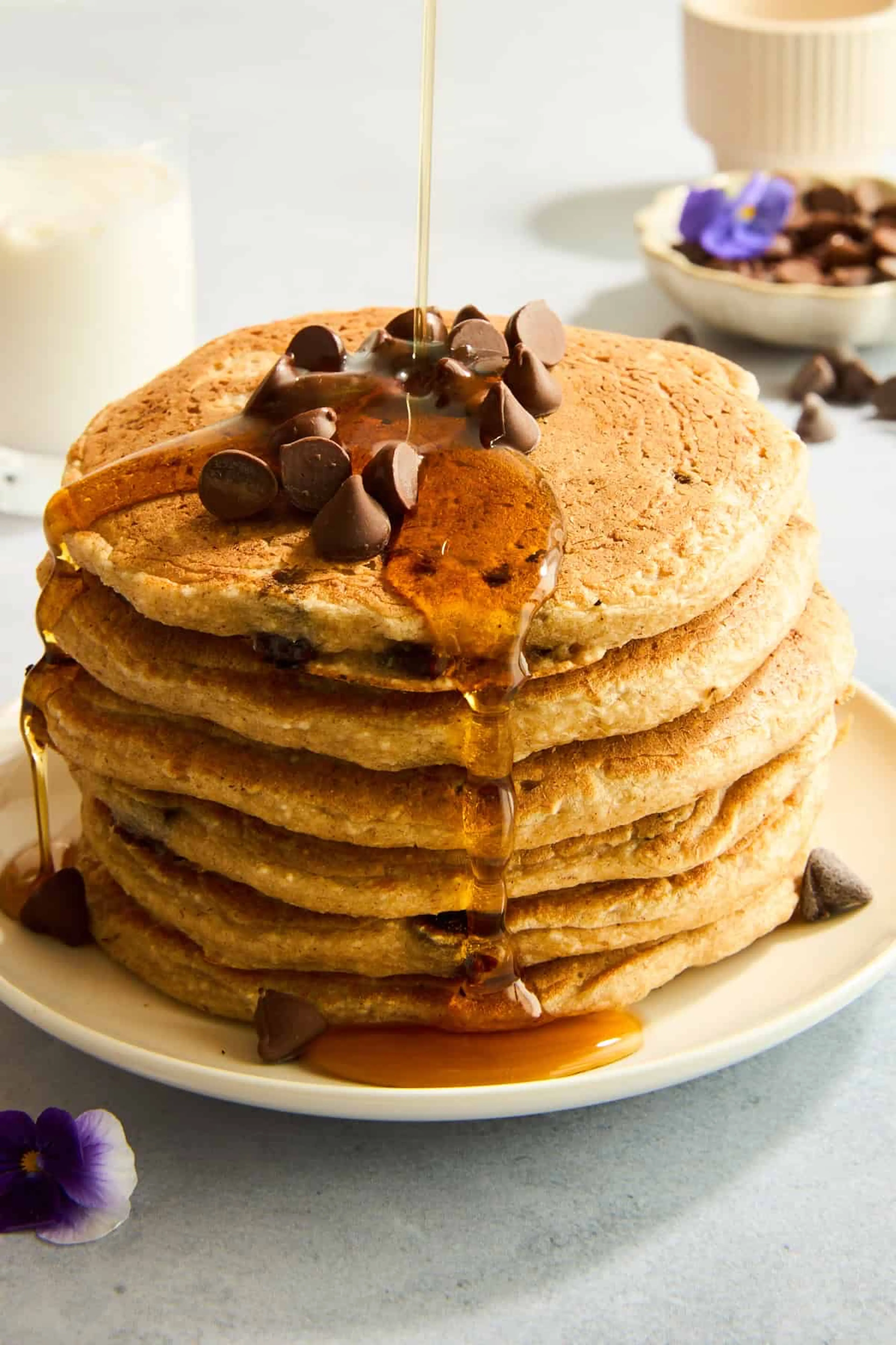 Chocolate Chip Protein Pancakes