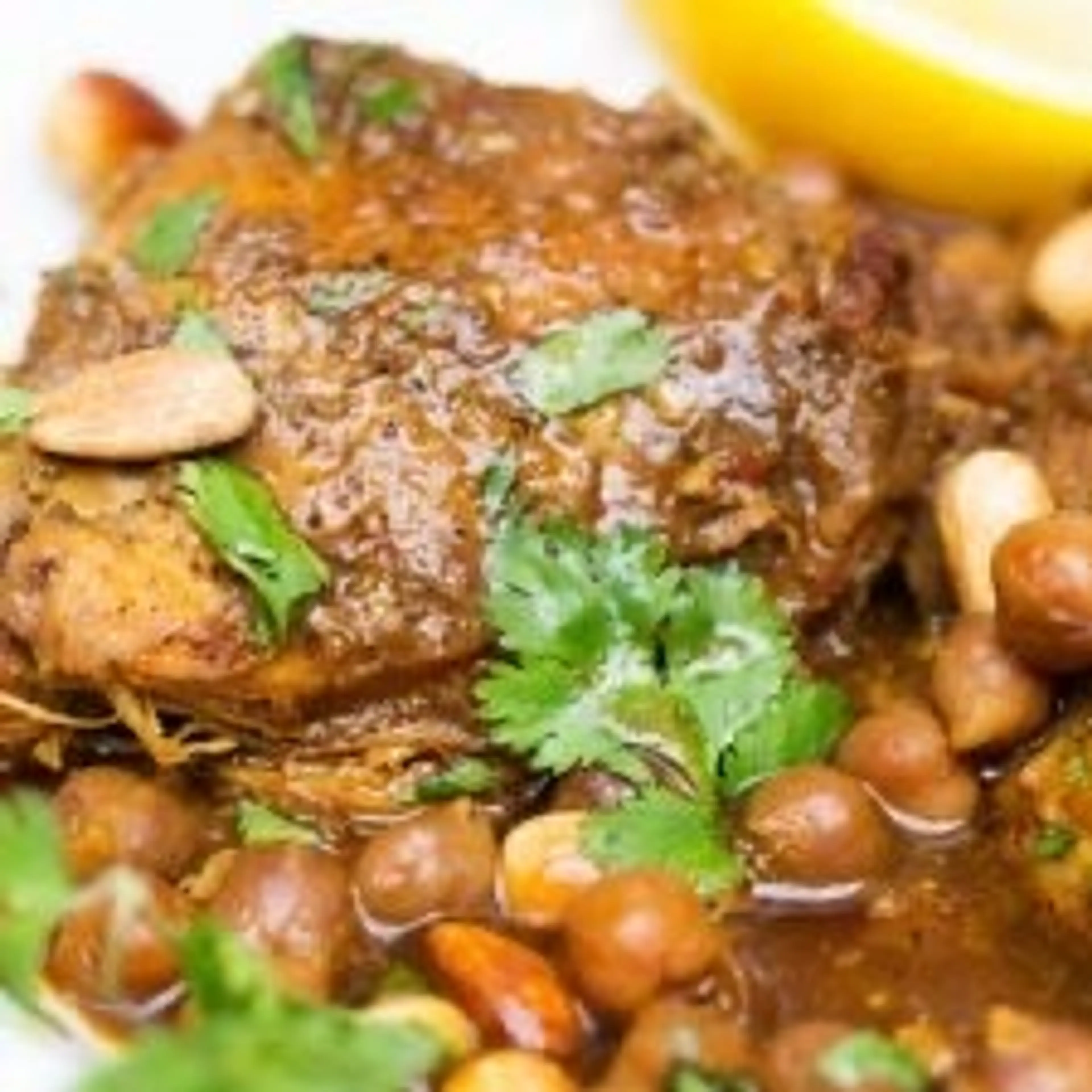 Slow Cooker Chicken Tagine with Apricots and Chickpeas