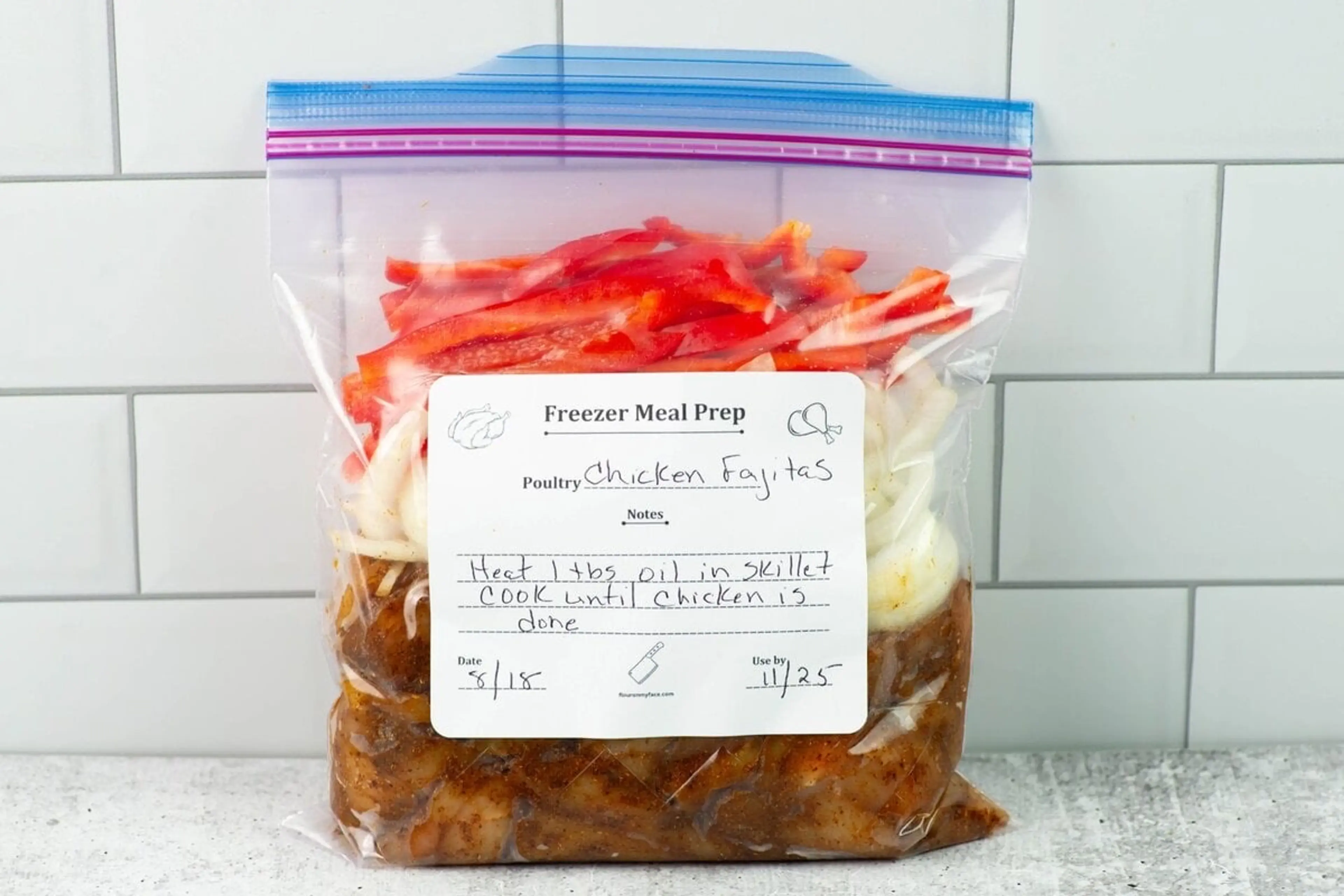 Chicken Fajita Freezer Meal