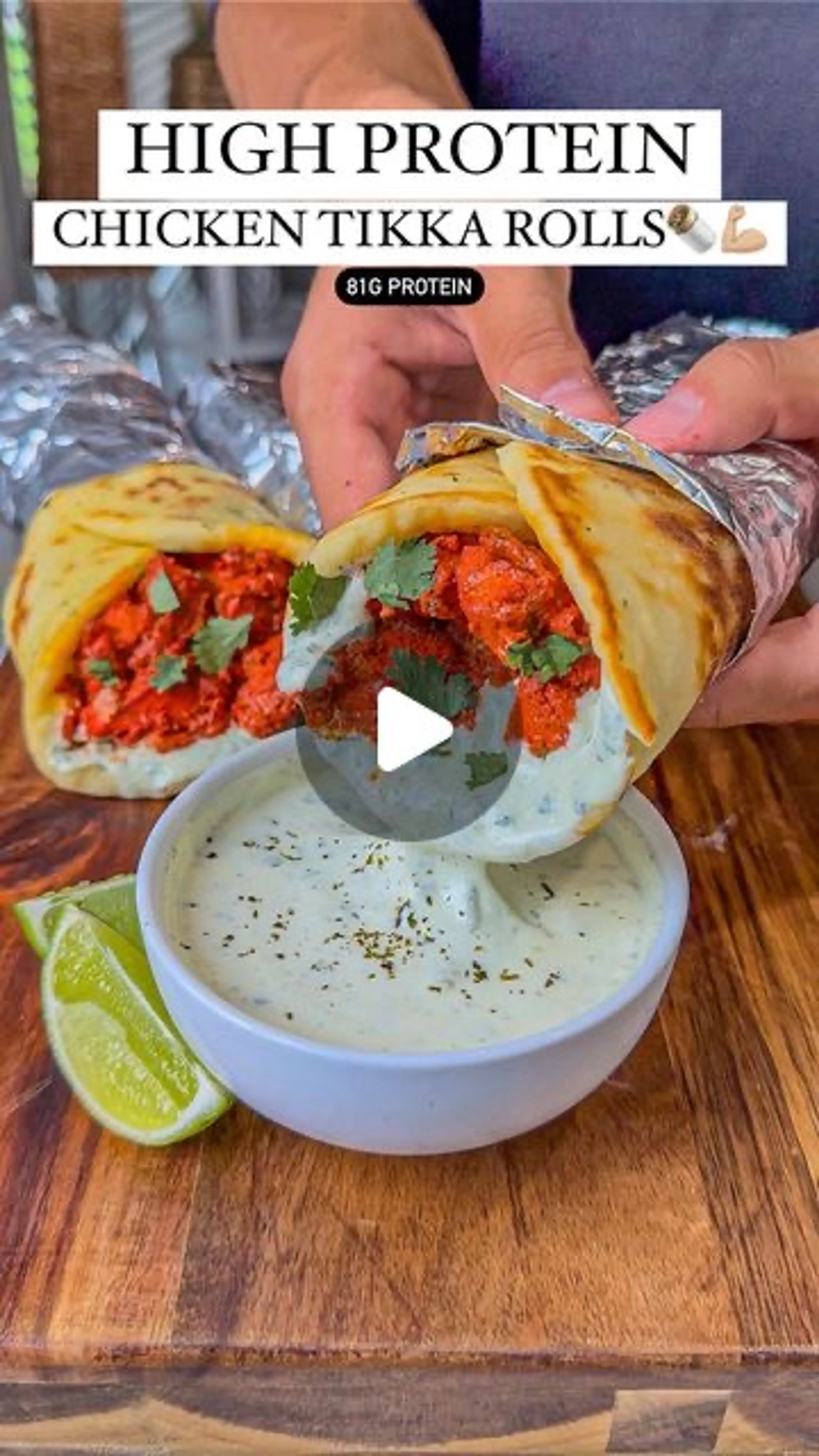 High Protein Tikka Rolls