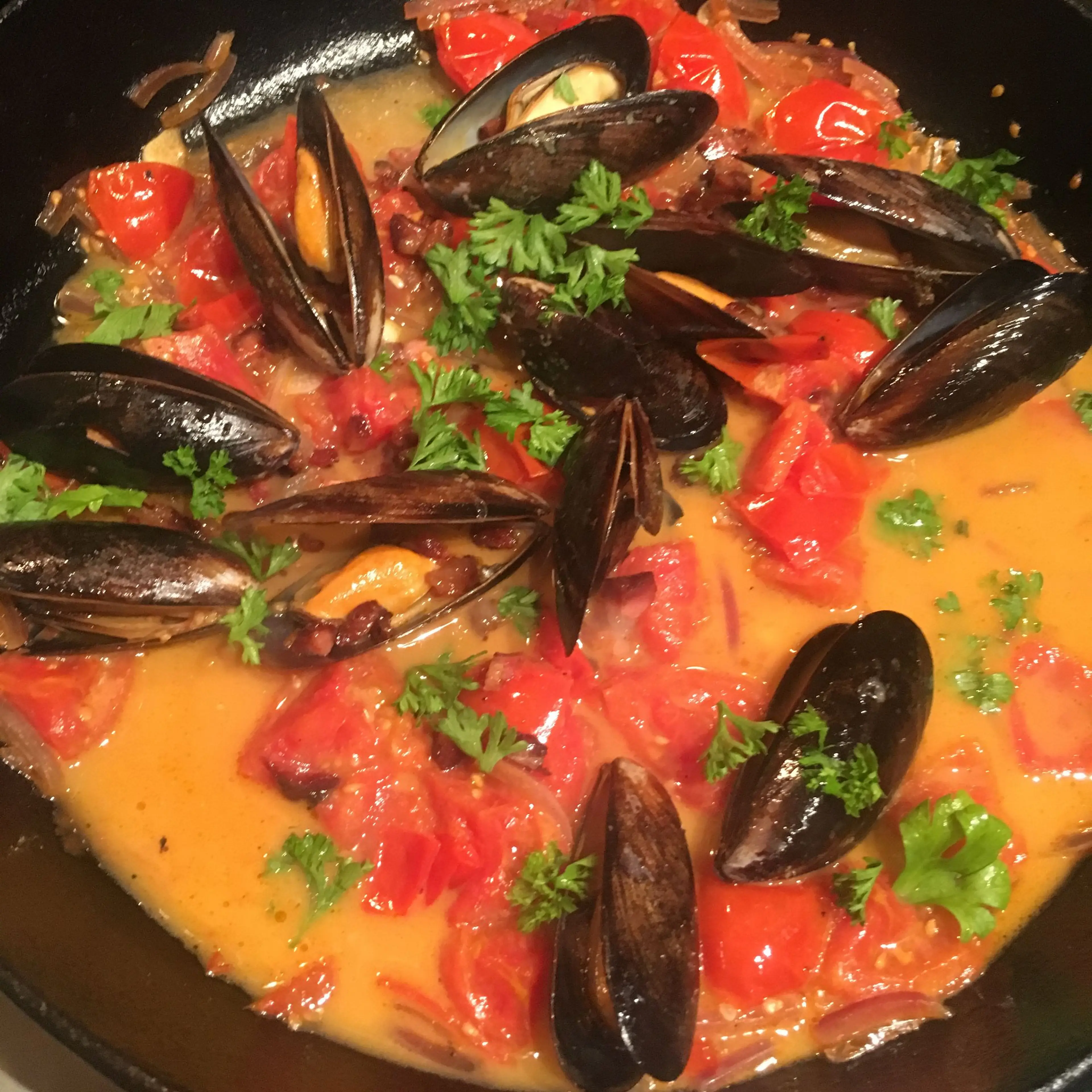 Grilled Shellfish & Tomatoes