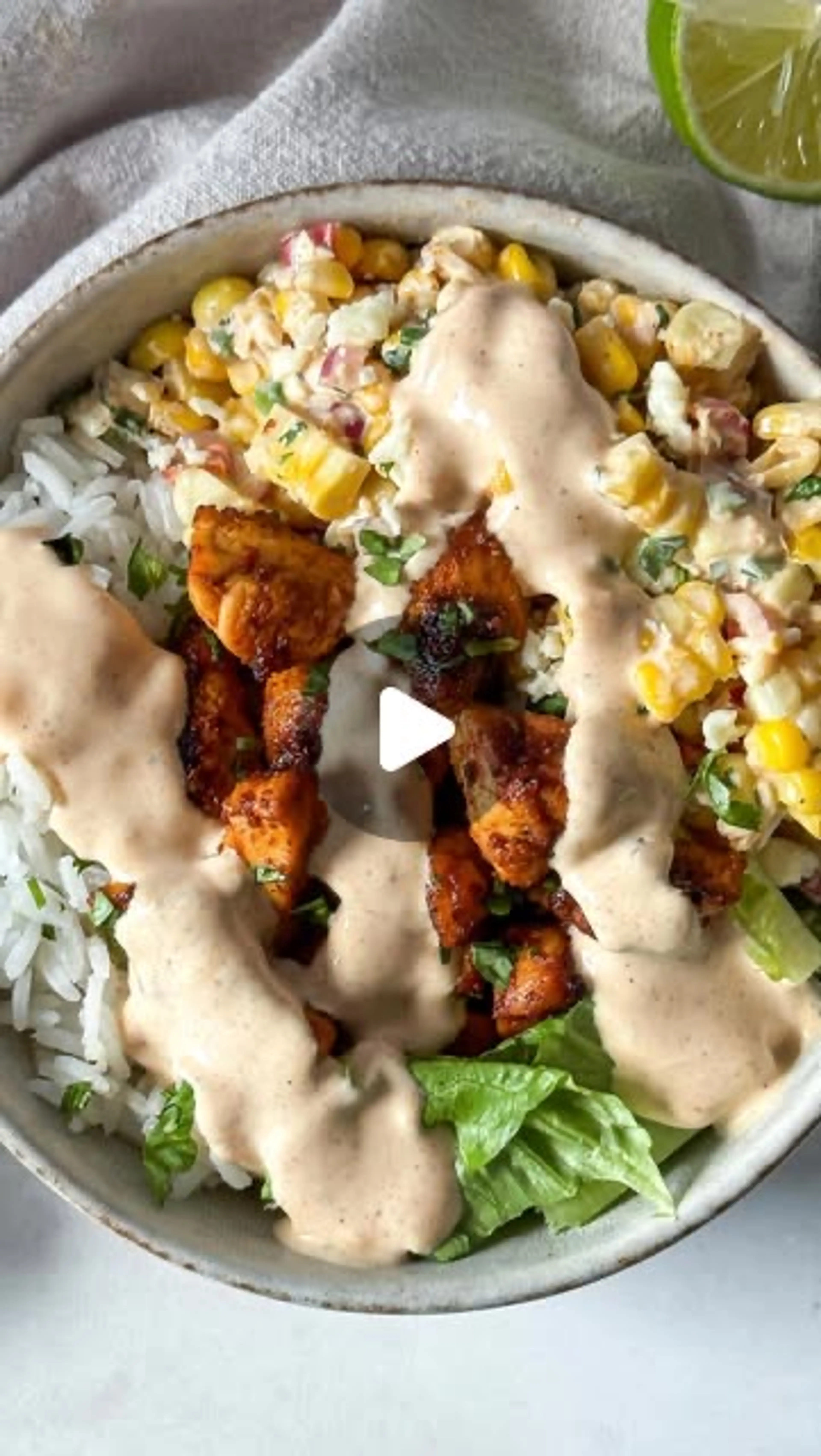 Street Corn Chicken Rice Bowls