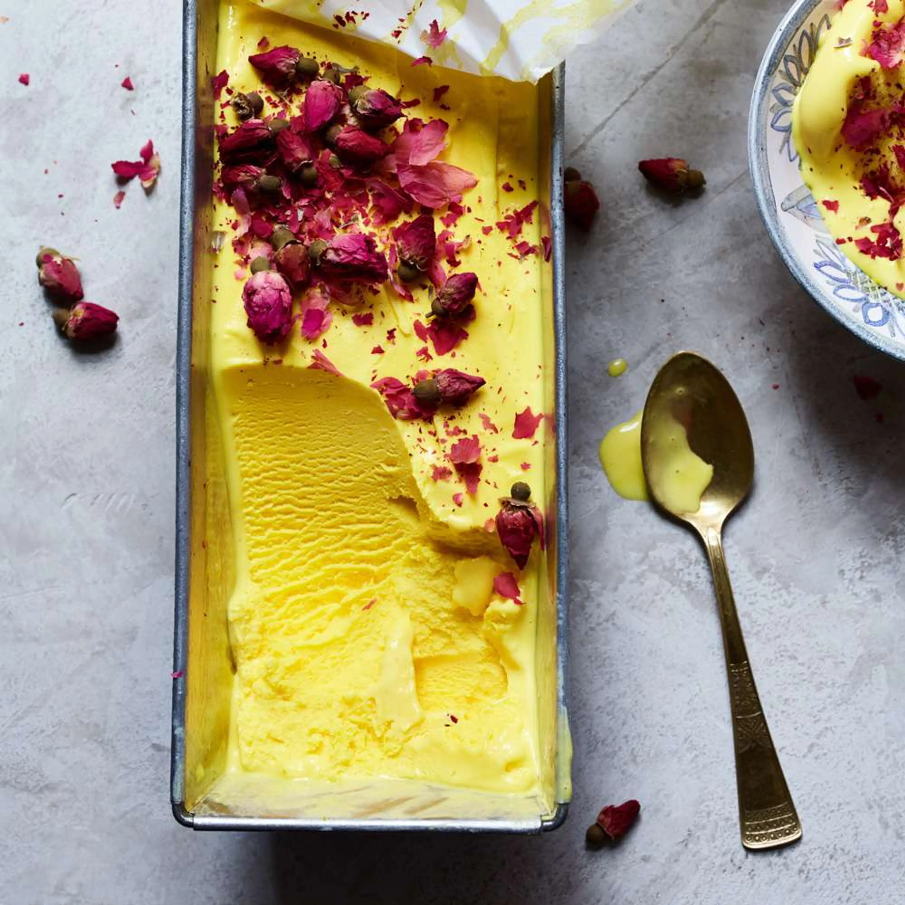Bastani Irani (Rosewater-and-Saffron Ice Cream)
