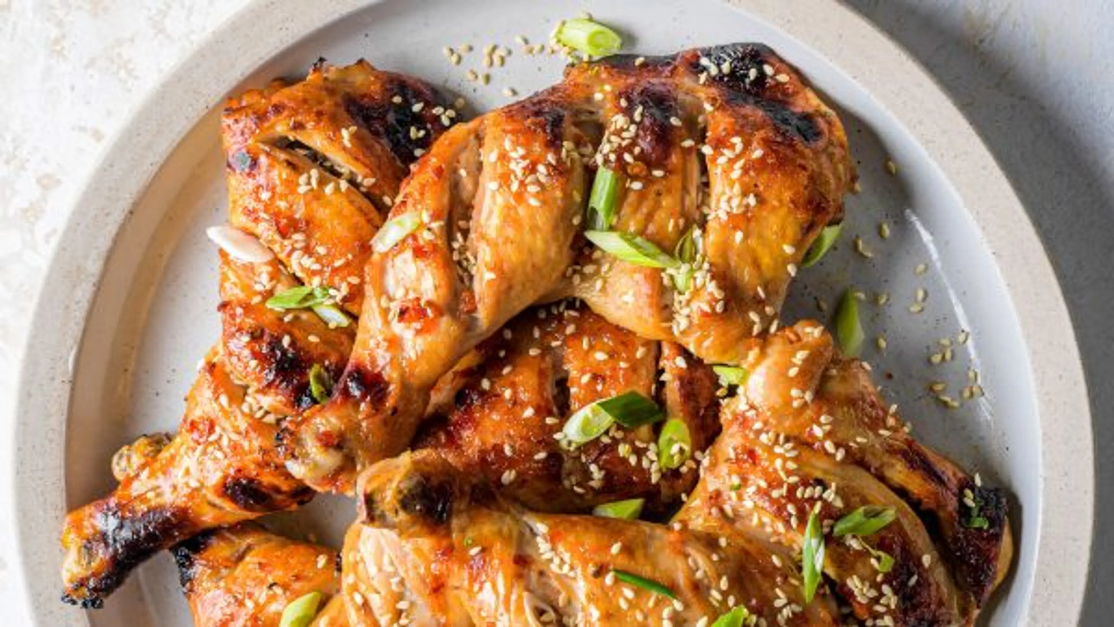 Slashed Chicken with Chili-Garlic Sauce and Honey