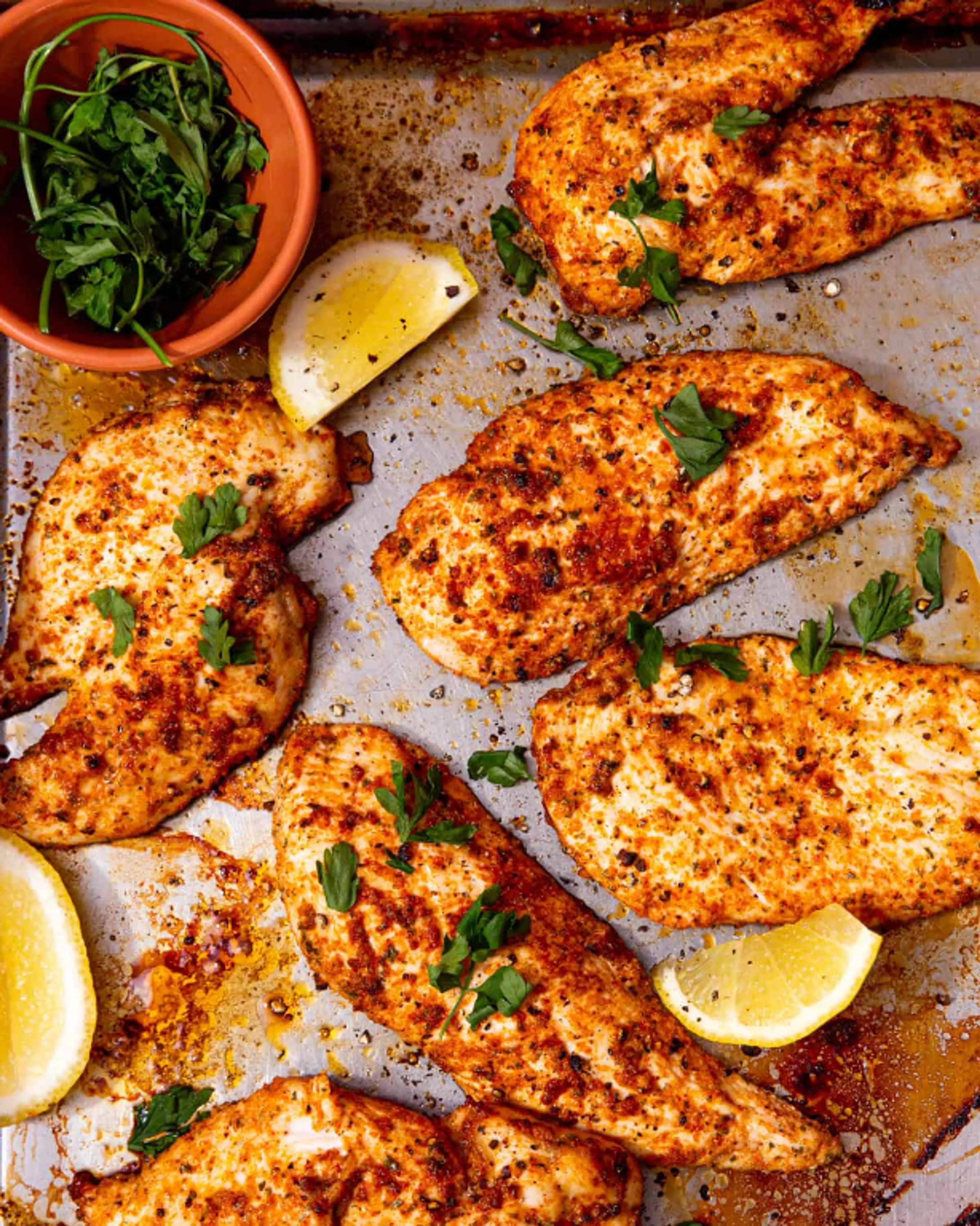 Thin Sliced Chicken Breast in Oven