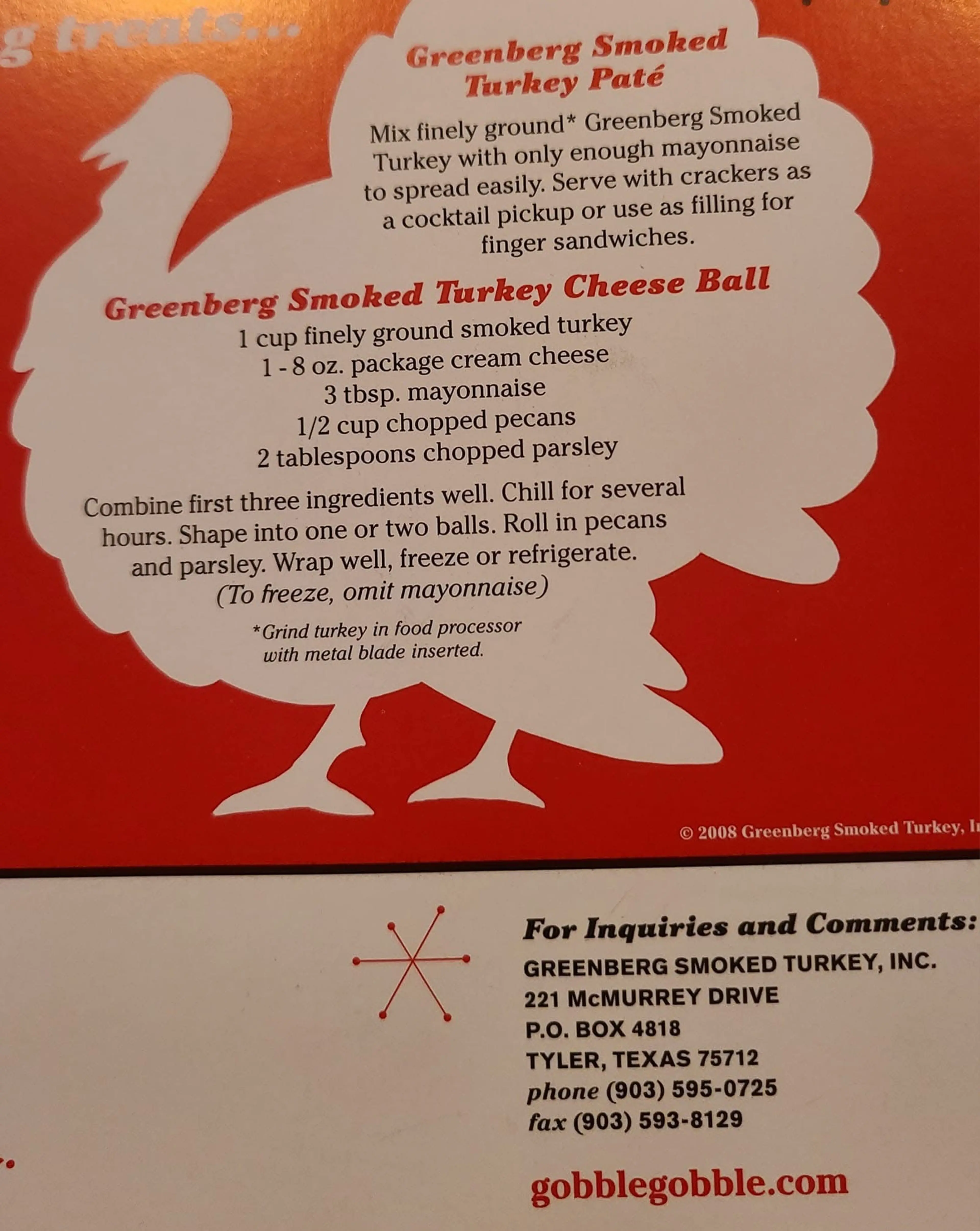Smoked Turkey Cheeseball