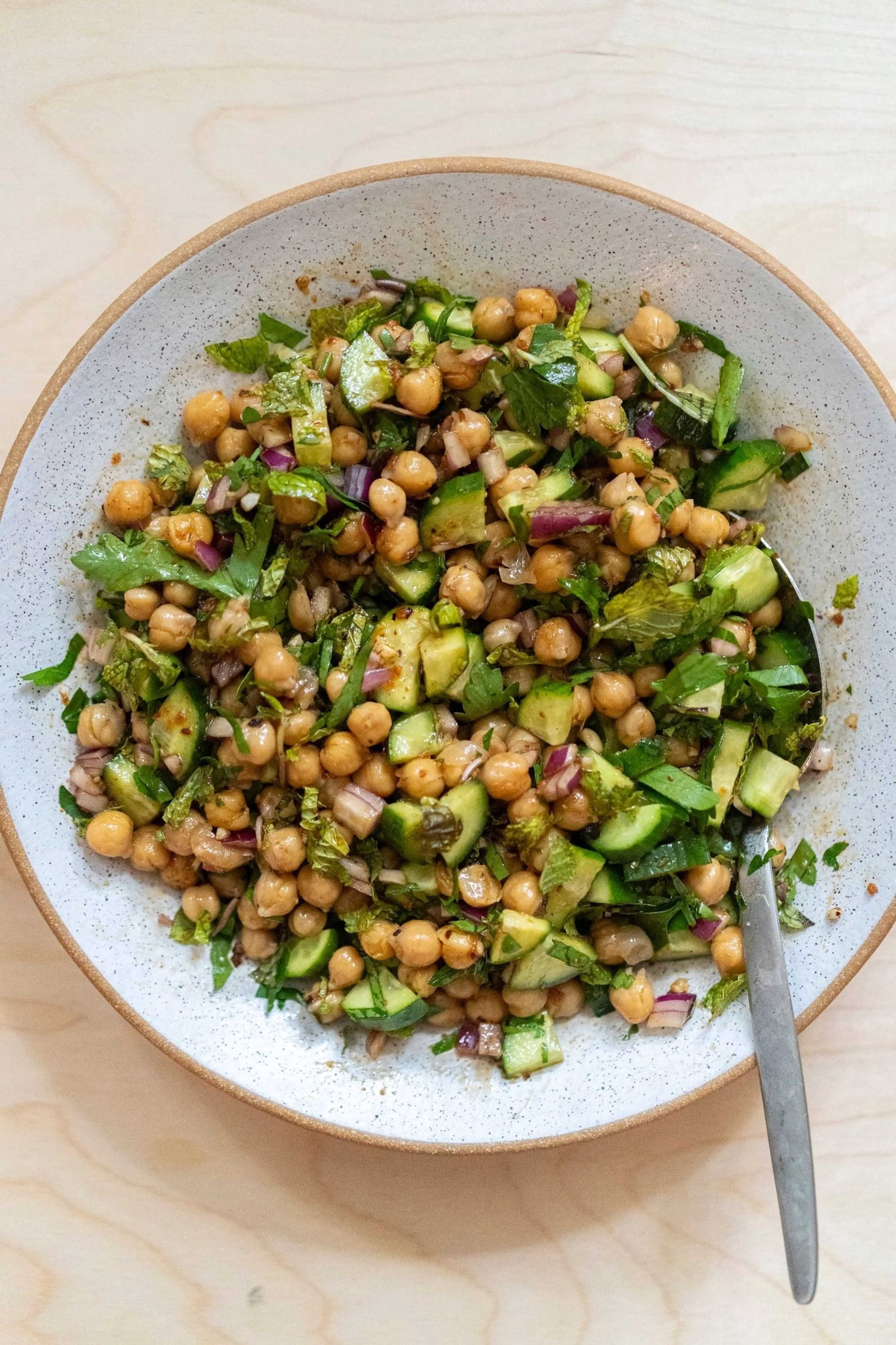 Chili Crisp Chickpea Salad