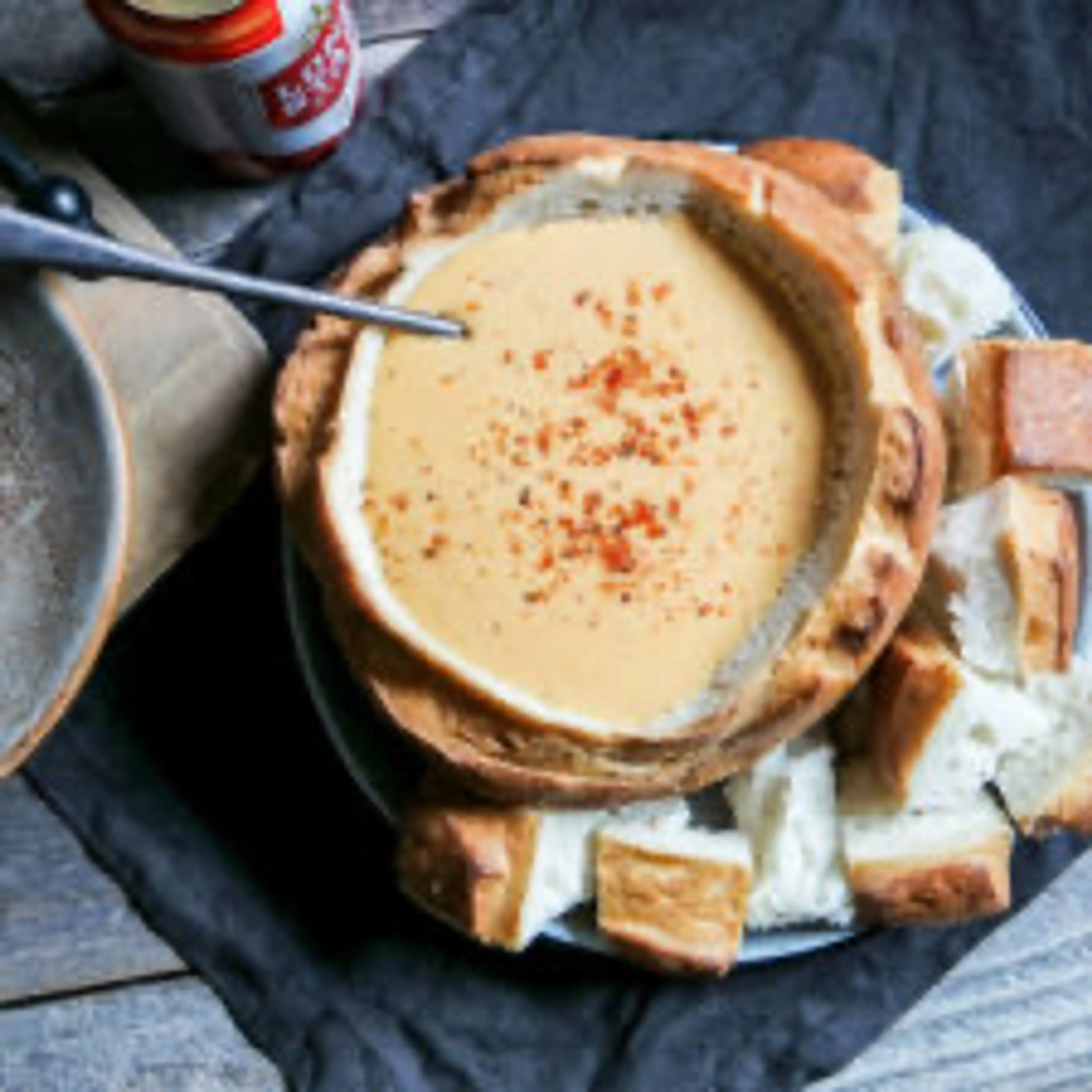 Lone Star Beer Cheese Dip - in a bread bowl!